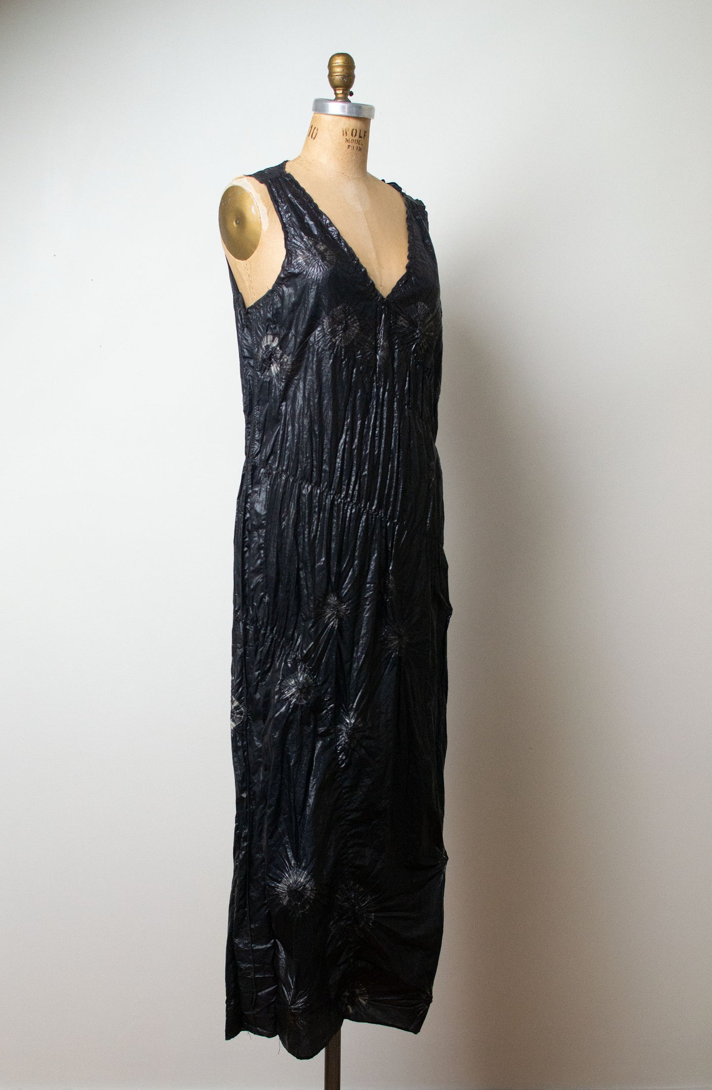 1990s Textural Plastic Look Dress | DKNY