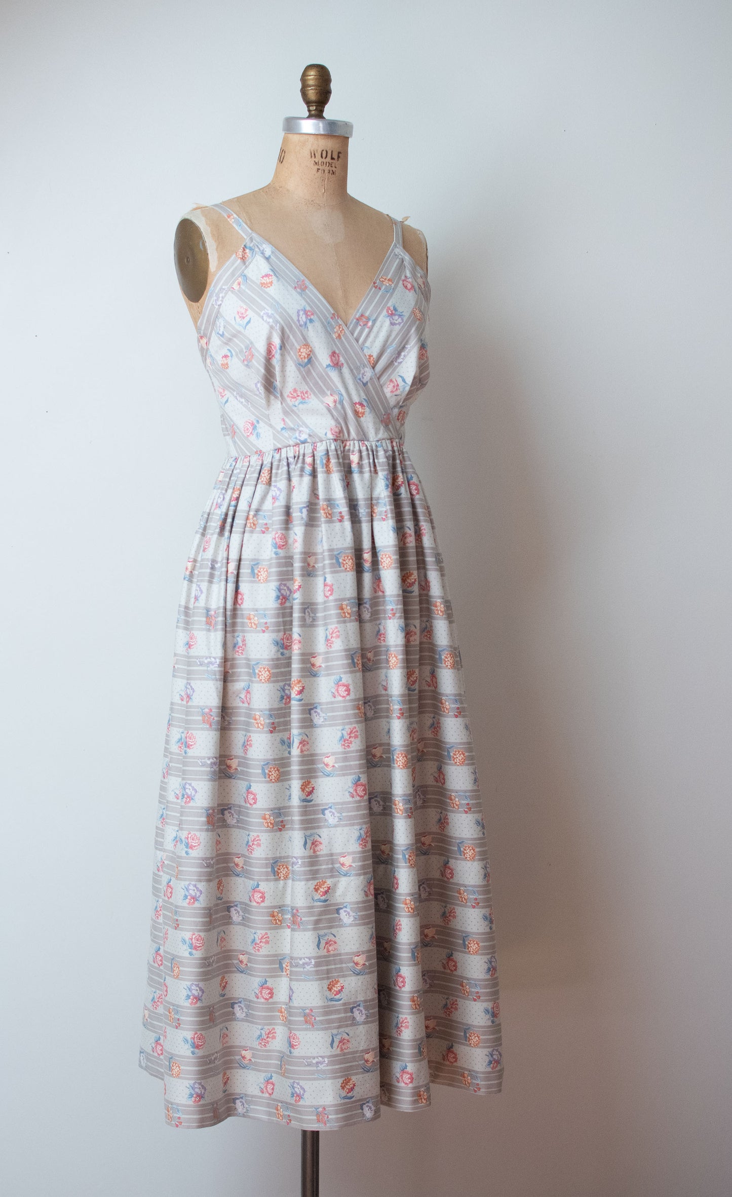 1970s Floral Print Sundress