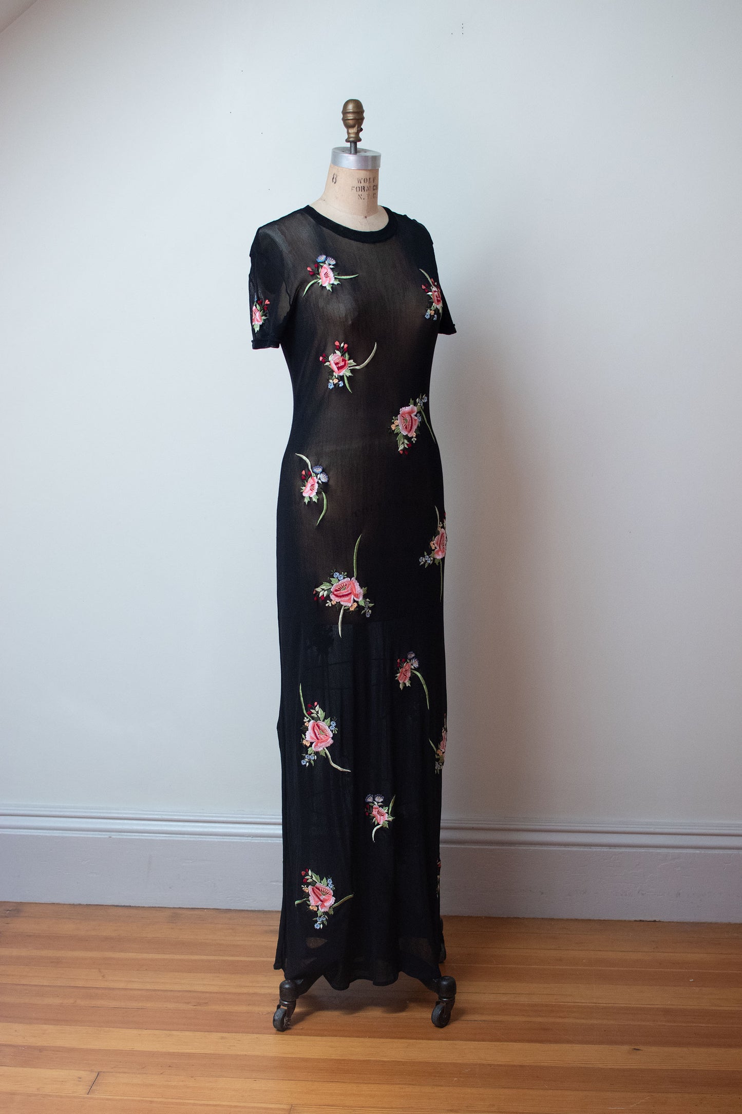 1990s Mesh Embroidered Dress  | Vivienne Tam