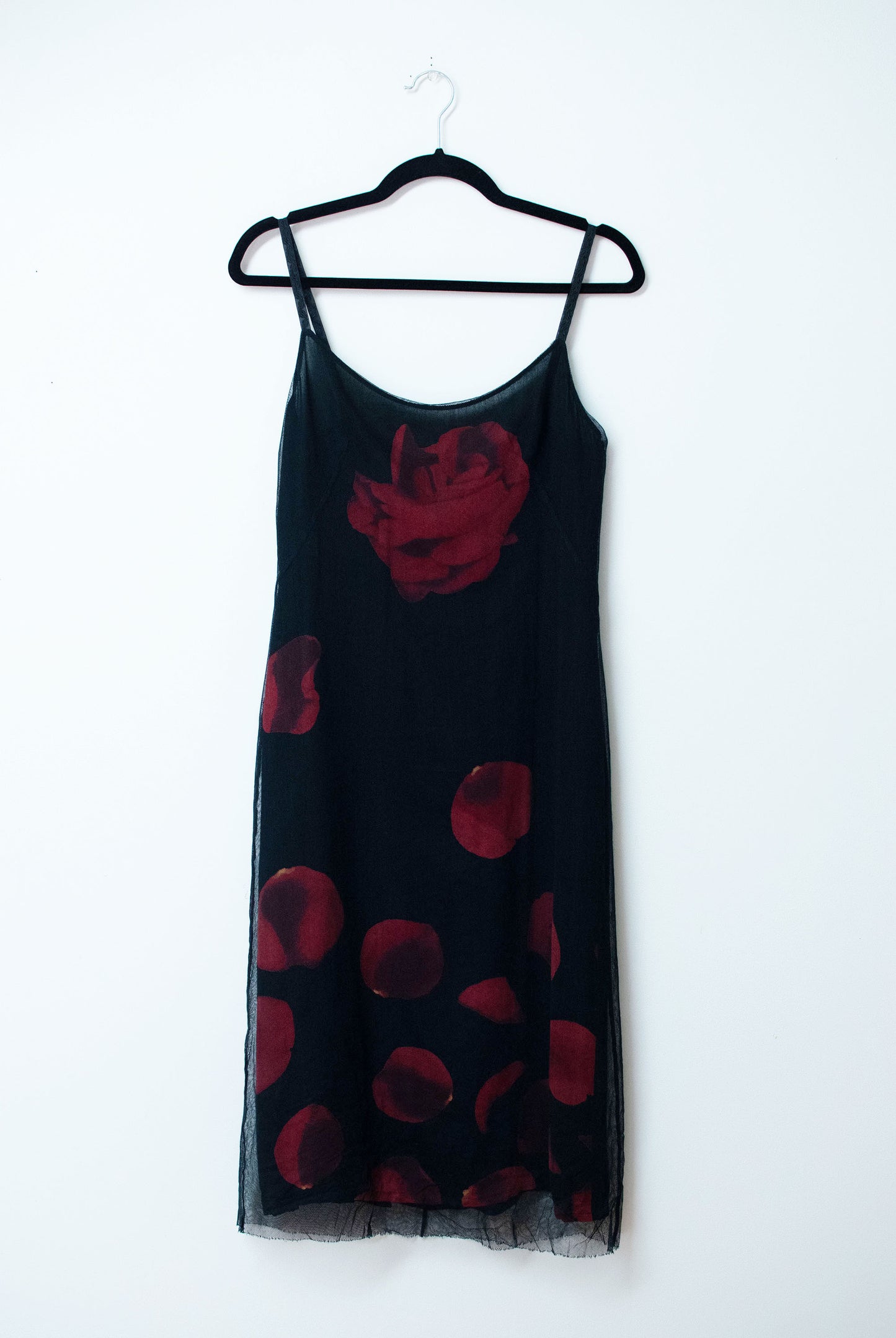 1990s Rose Petal Mesh Dress | Moschino