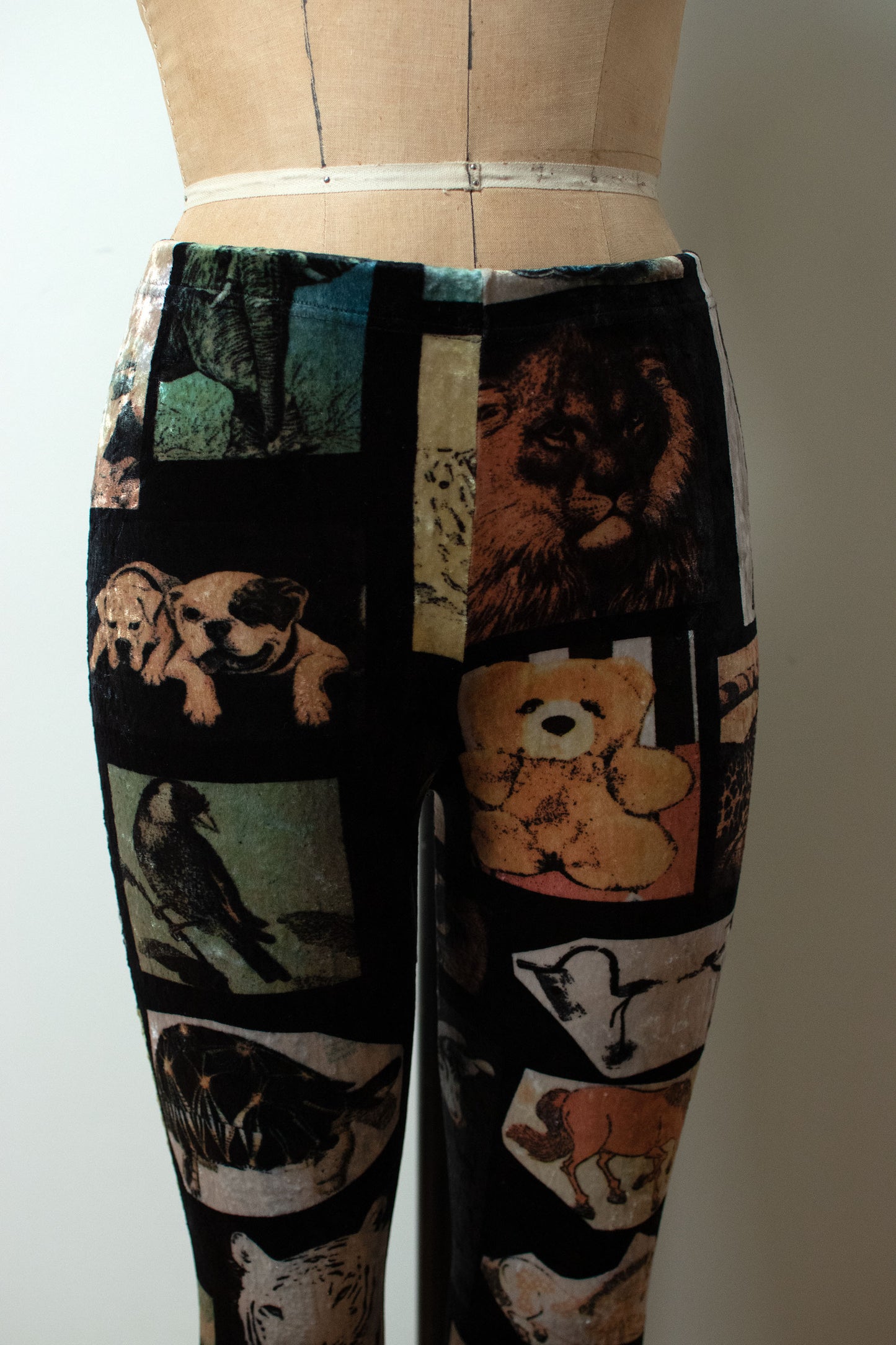 Animal Print Velvet Leggings | Moschino
