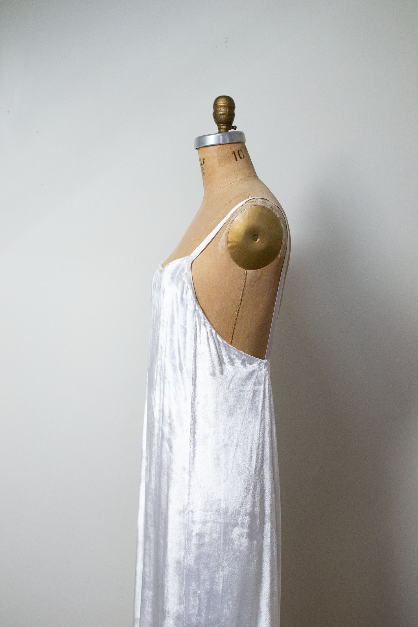 1990s White Velvet Dress | Katayone Adeli