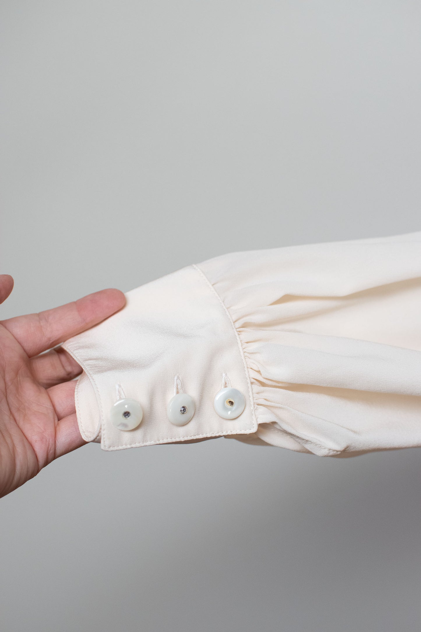 Bishop Sleeve Silk Blouse | Karl Lagerfeld