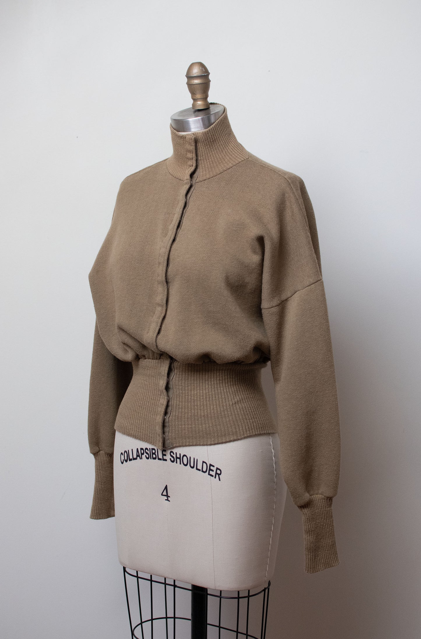1980s Olive Green Sweatshirt | Norma Kamali