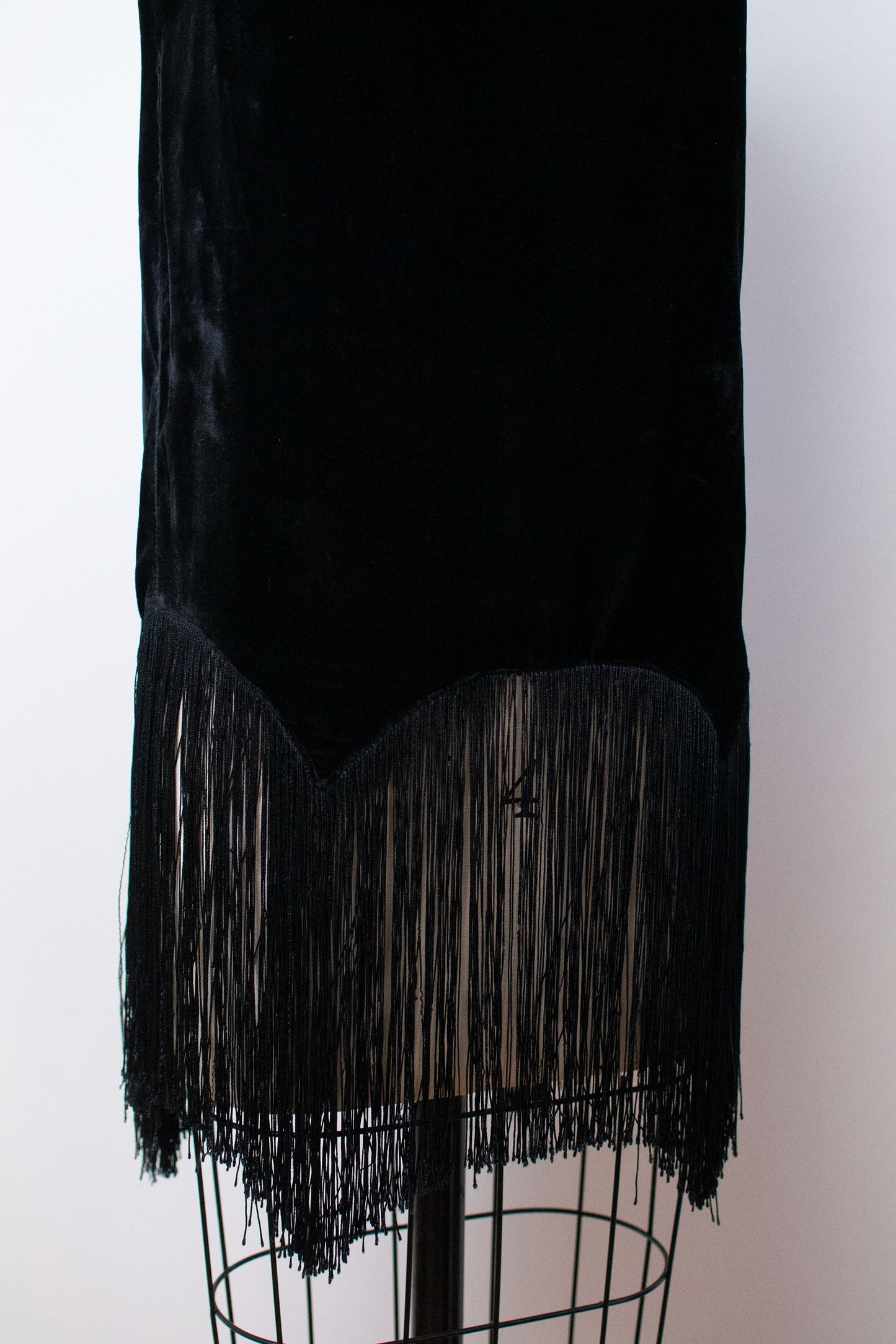 1920s Velvet Fringe Top