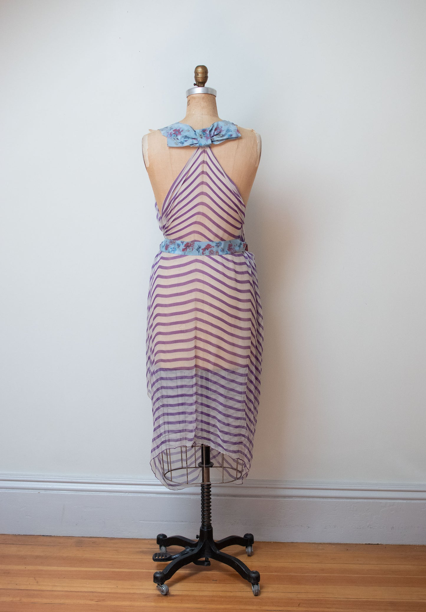 Striped Chiffon Dress