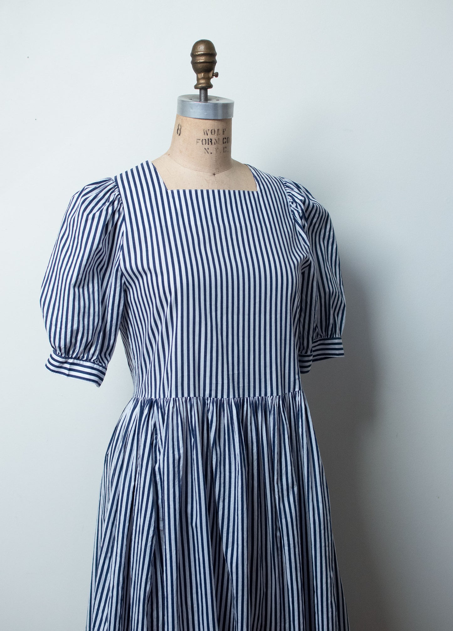 1980s Striped Cotton Dress | Laura Ashley