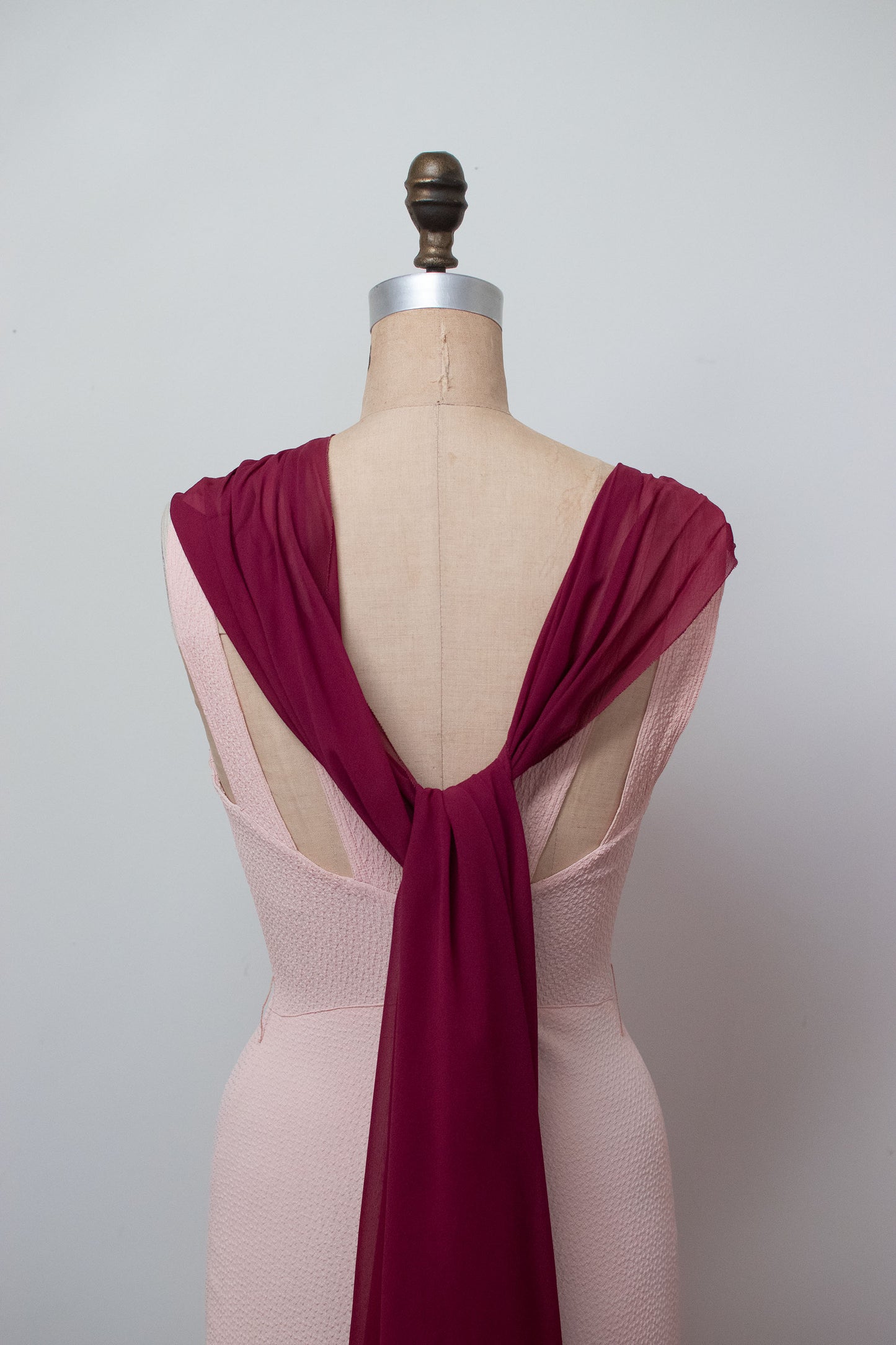 1930s Pink Crepe Gown