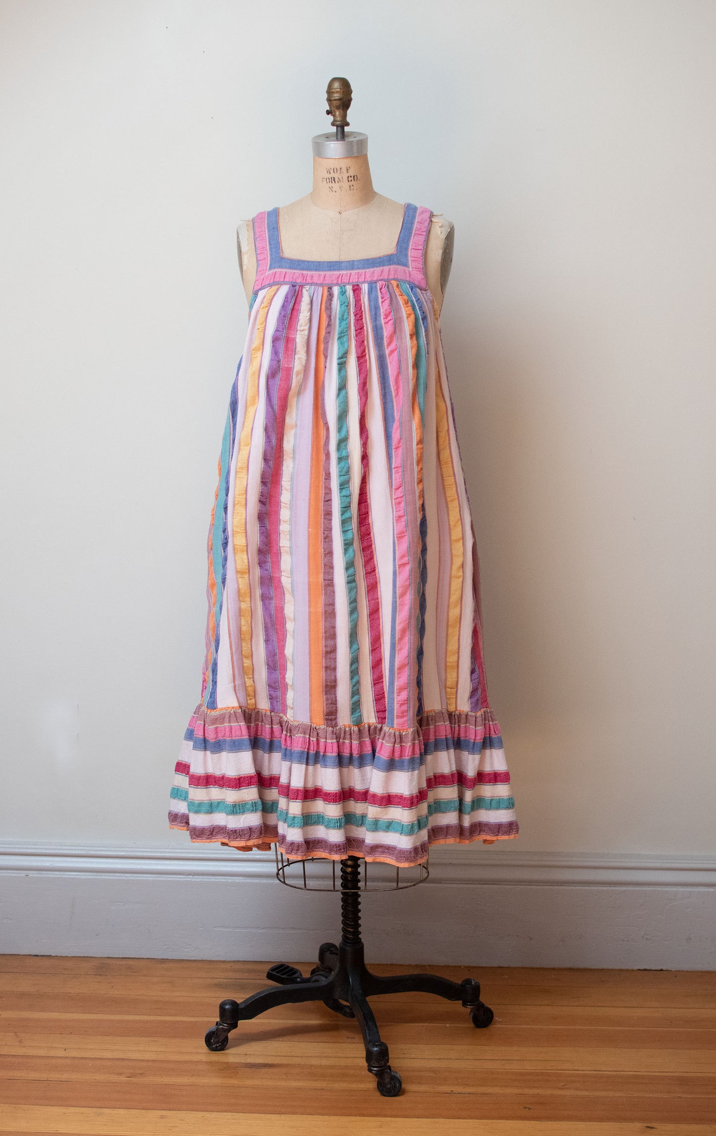 1980s Rainbow Stripe Dress