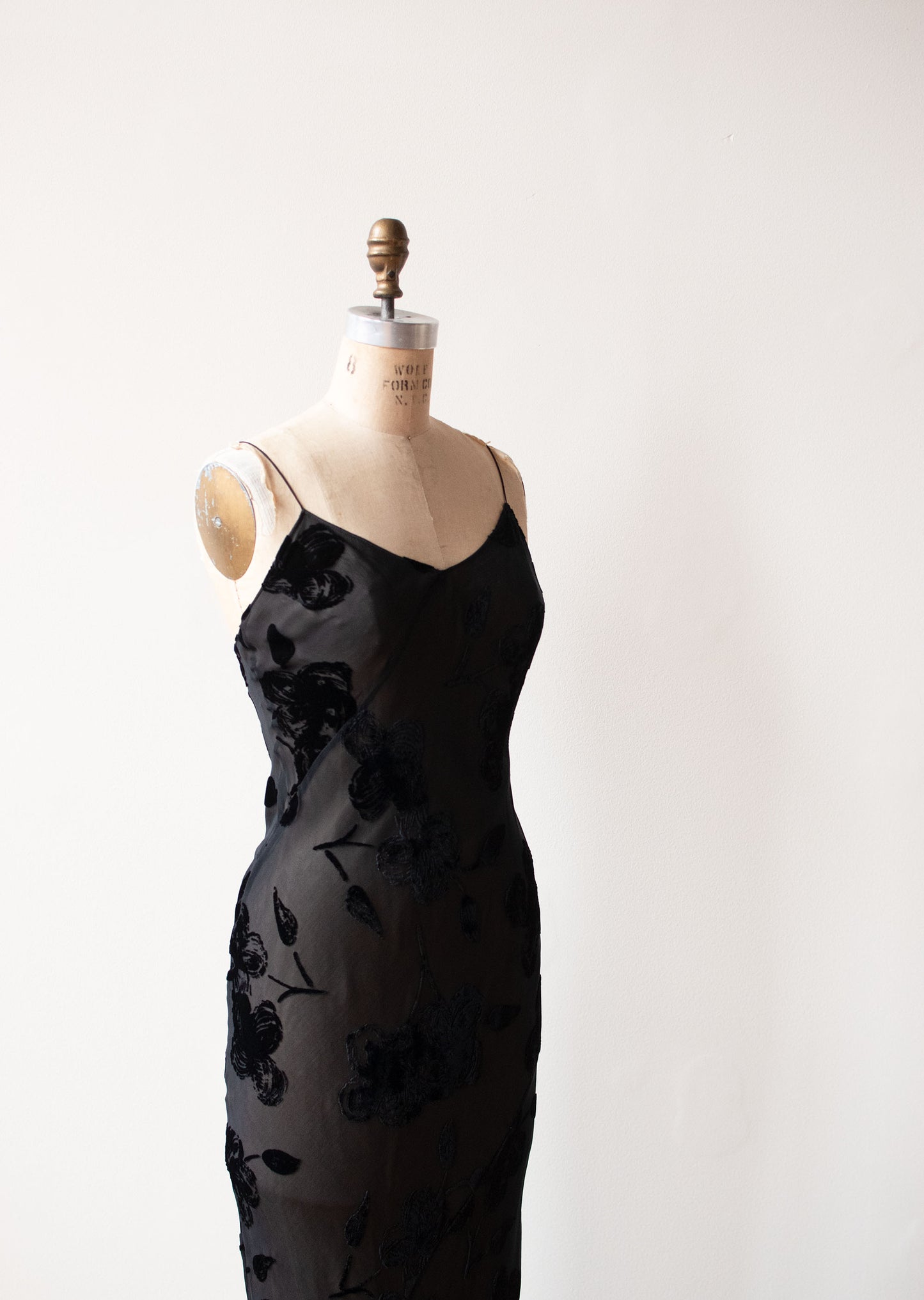 Bias Cut Burnout Velvet Dress | Calvin Klein Collection