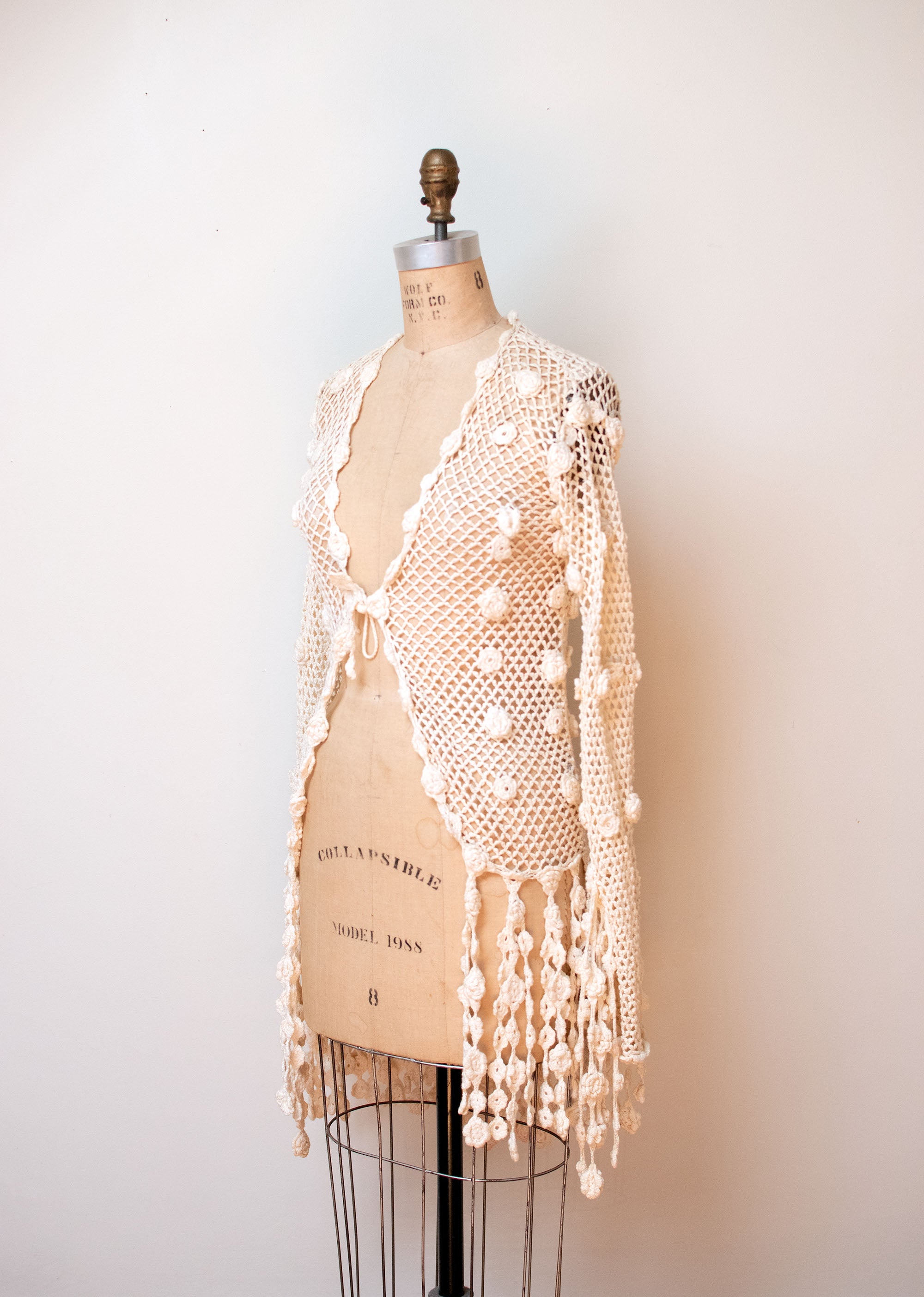 1990s Crochet Fringe Cardigan | Moschino Cheap and Chic