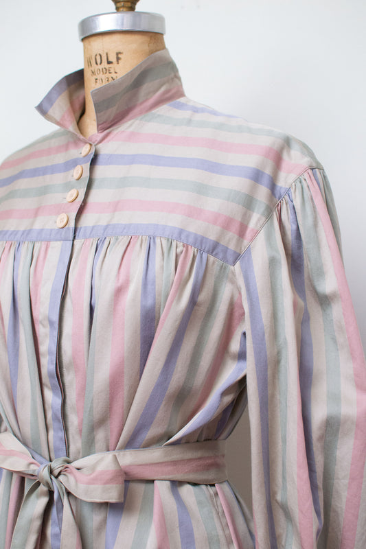 1980s Striped Shirtdress | Adele Simpson