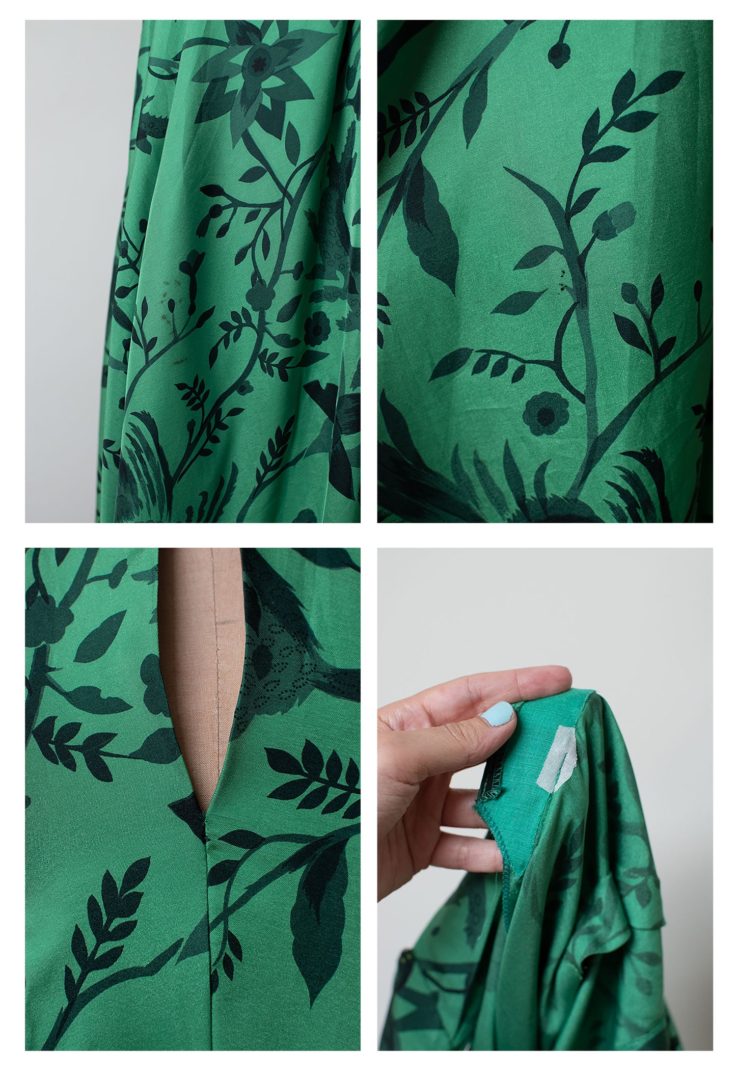 1970s Bird Print Dress | Issey Miyake