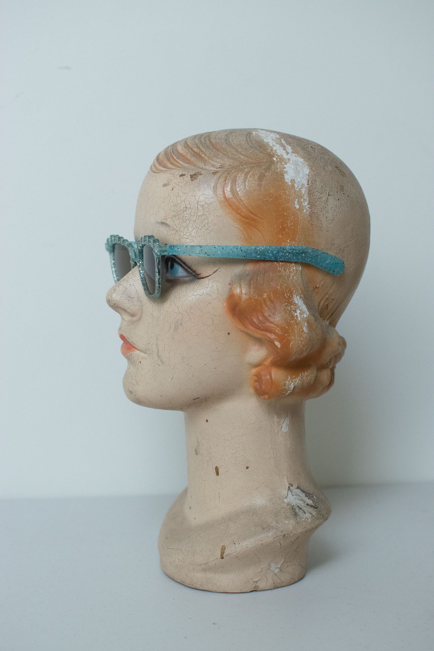 1950s Blue Glitter Sunglasses