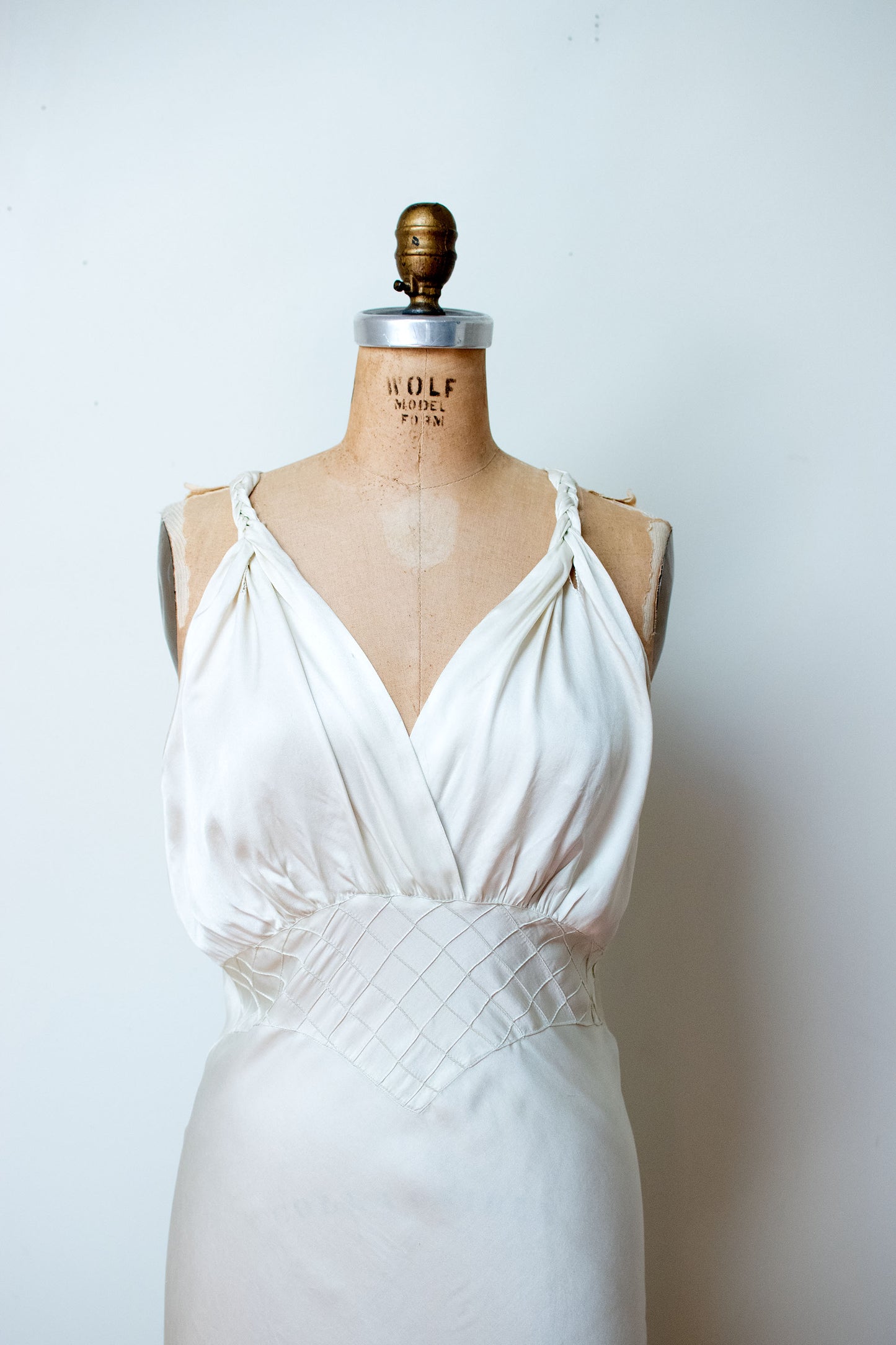 1930s Braided Bias Cut Nightgown