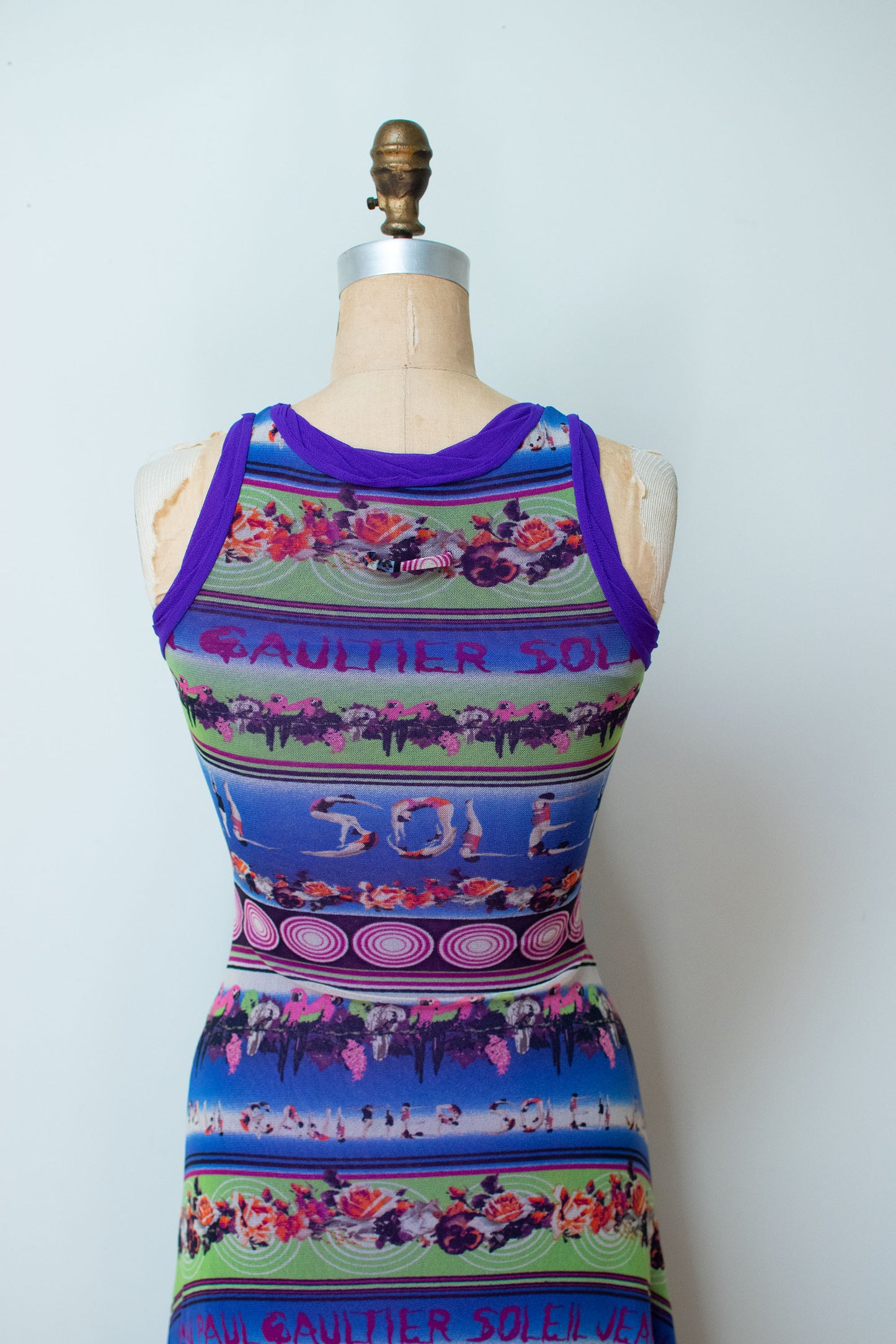 Parrot & Diver Print Mesh Dress | Jean Paul Gaultier