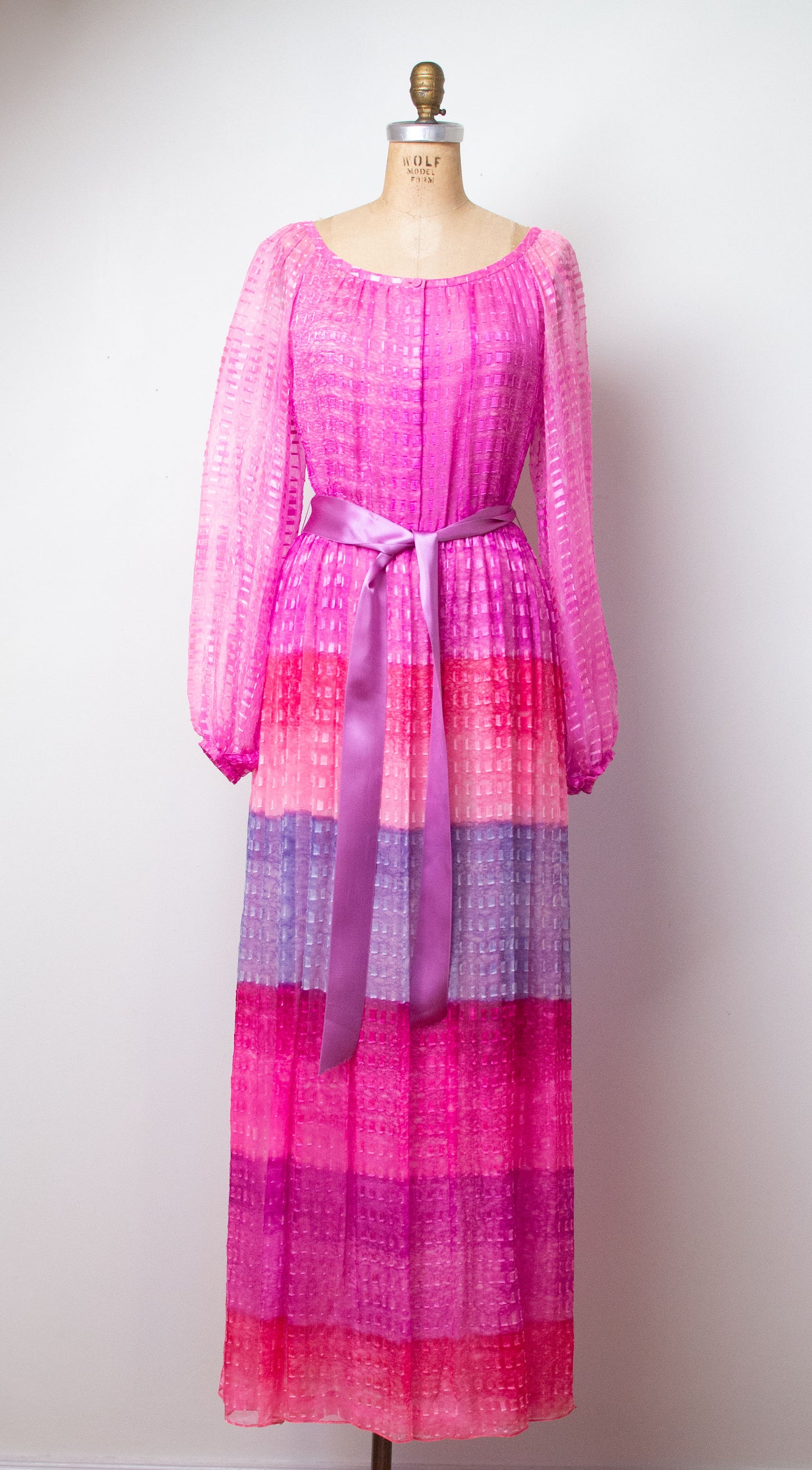 1980s Ombre Chiffon Gown | Hanae Mori