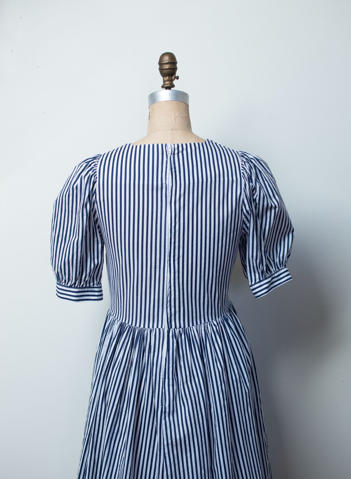 1980s Striped Cotton Dress | Laura Ashley