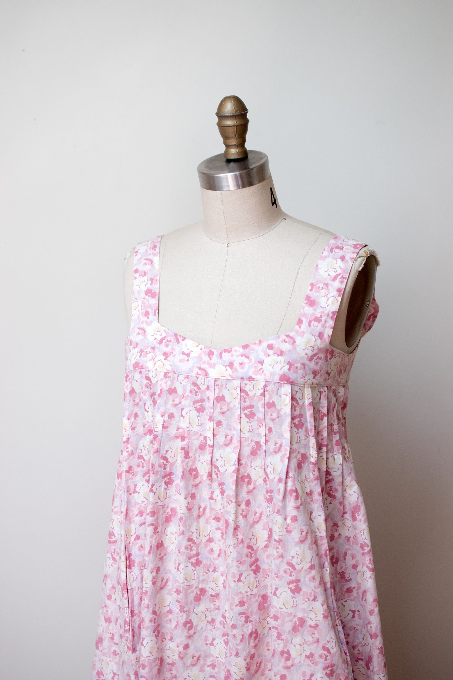 1980s Pink Cotton Sundress | Laura Ashely