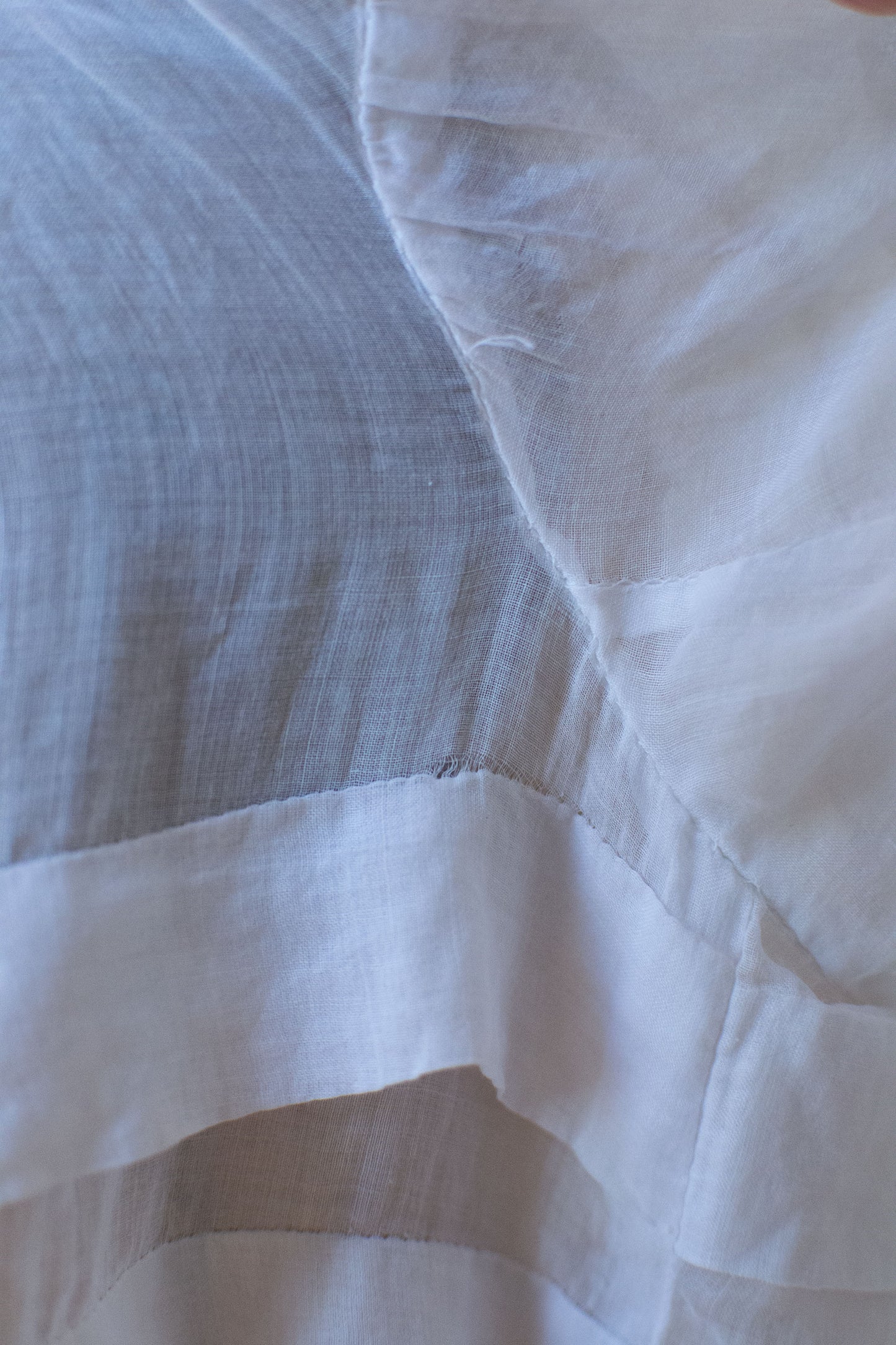 Edwardian Tissue Cotton Balloon Sleeve Blouse