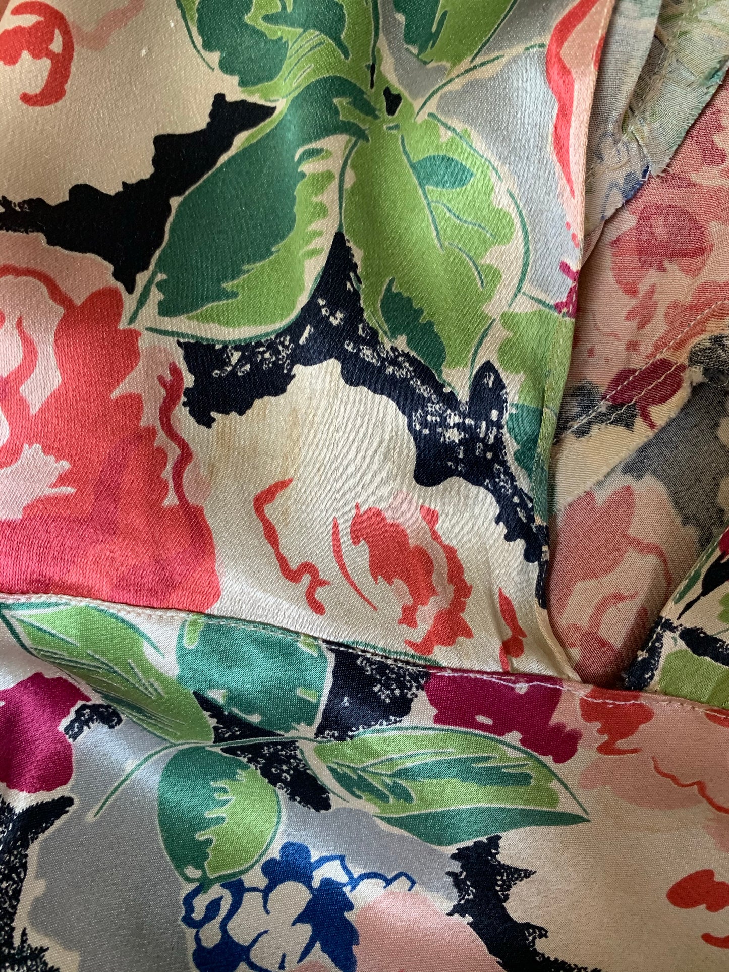 1930s Floral Print Gown