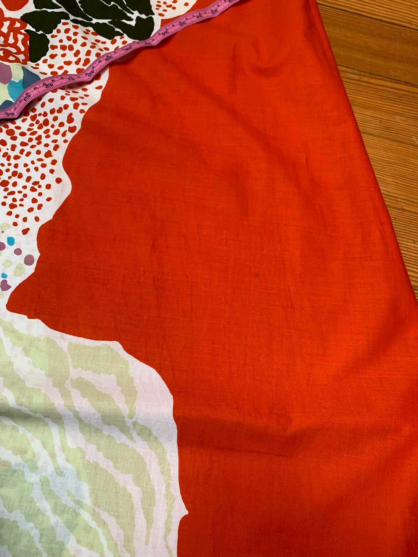 Abstract Print Orange Dress | Marimekko 1978