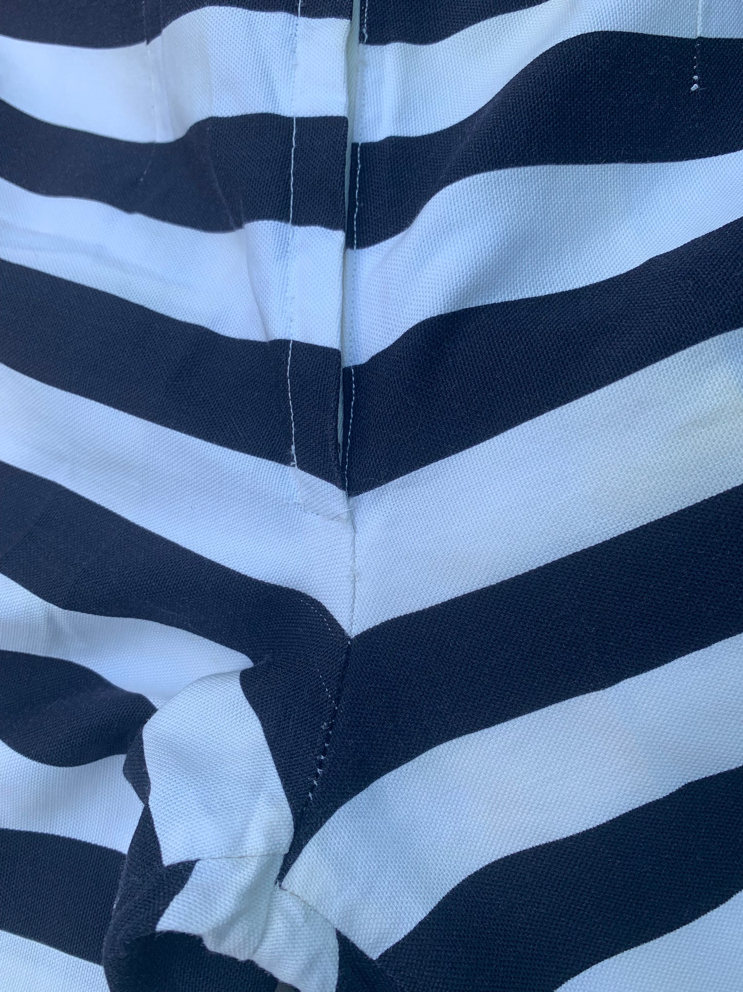 1960s Black & White Striped Pants Suit