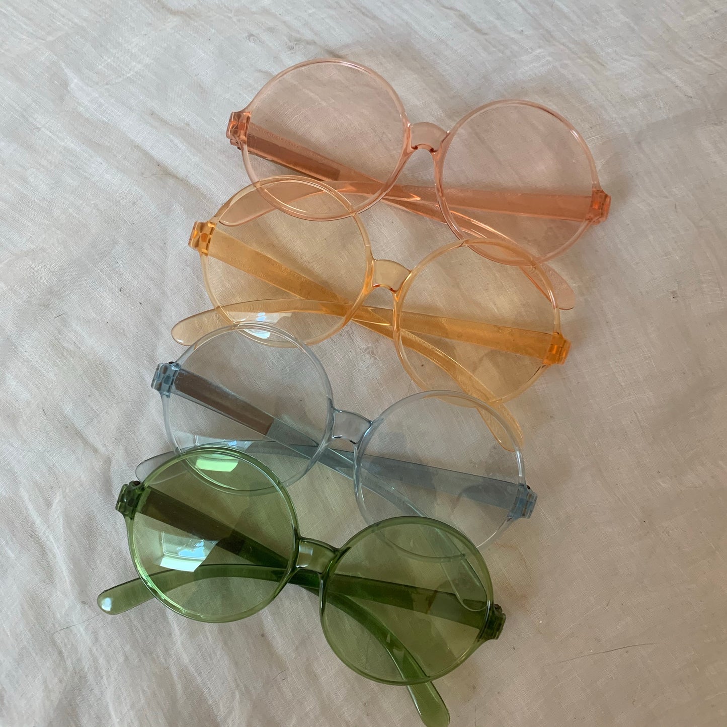 1960s Round Translucent Sunglasses | Blue