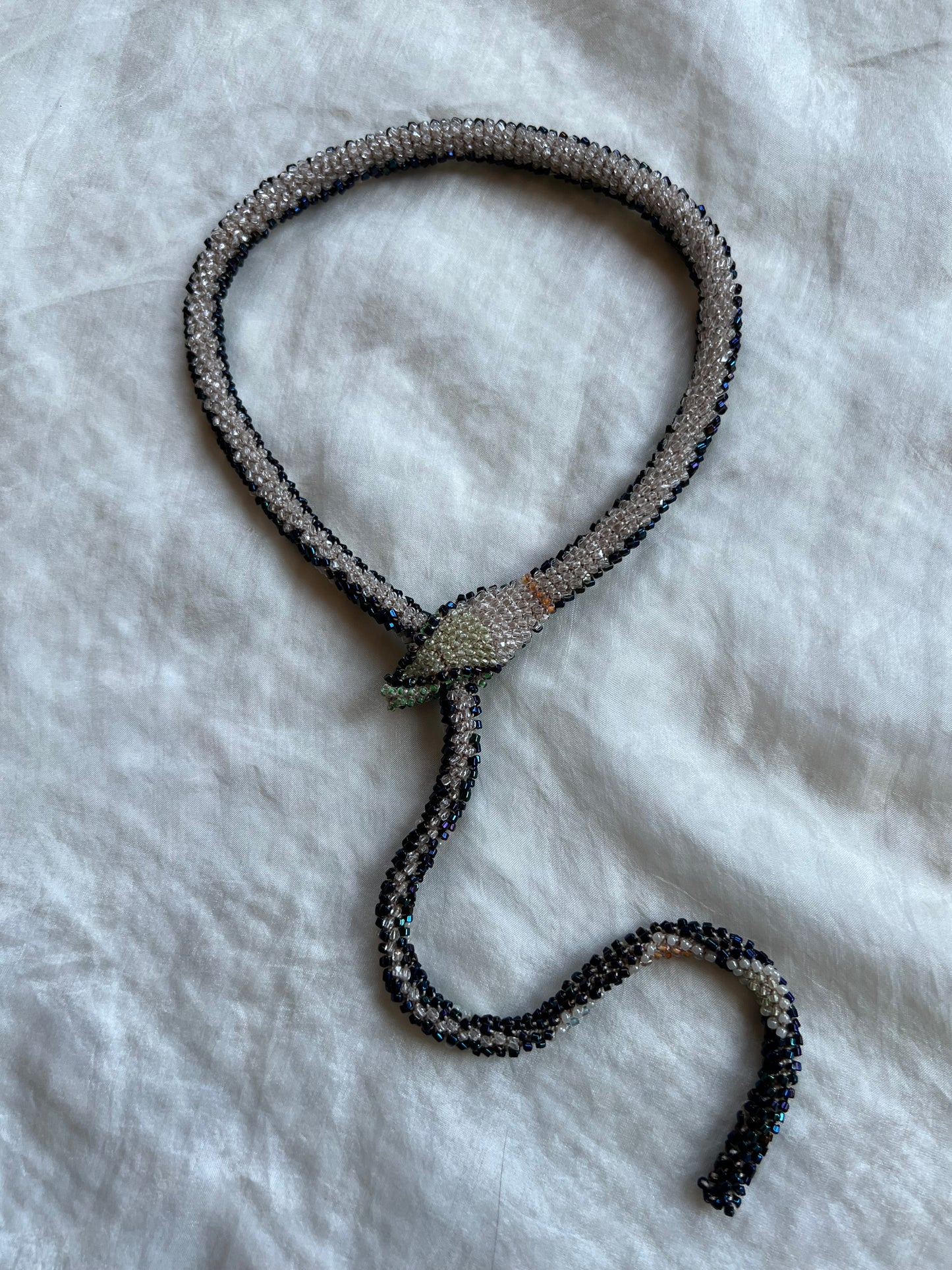 Bead Crochet Snake | Oil Slick