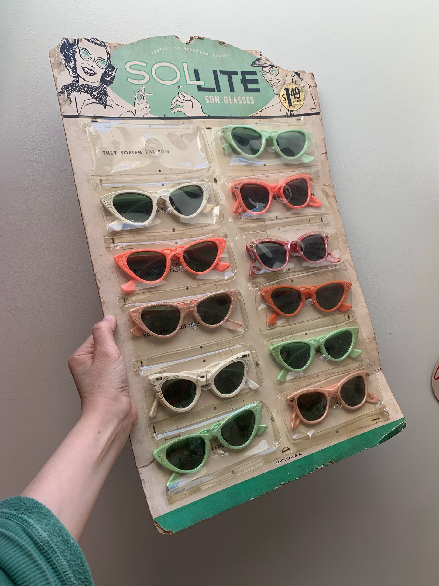1950s Sunglasses | Orange Cat Eye