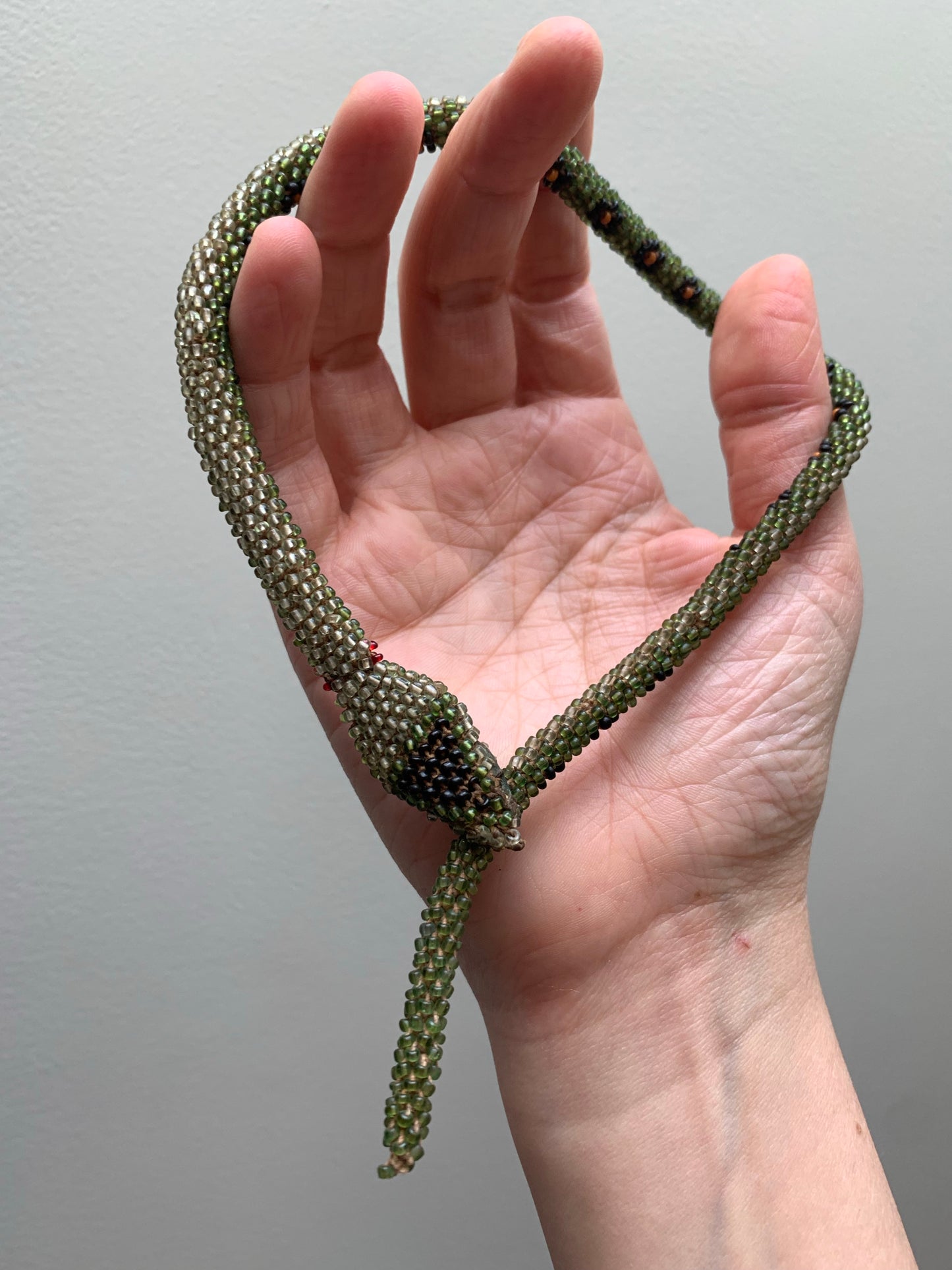 1920s Clamp Mouth Beaded Snake