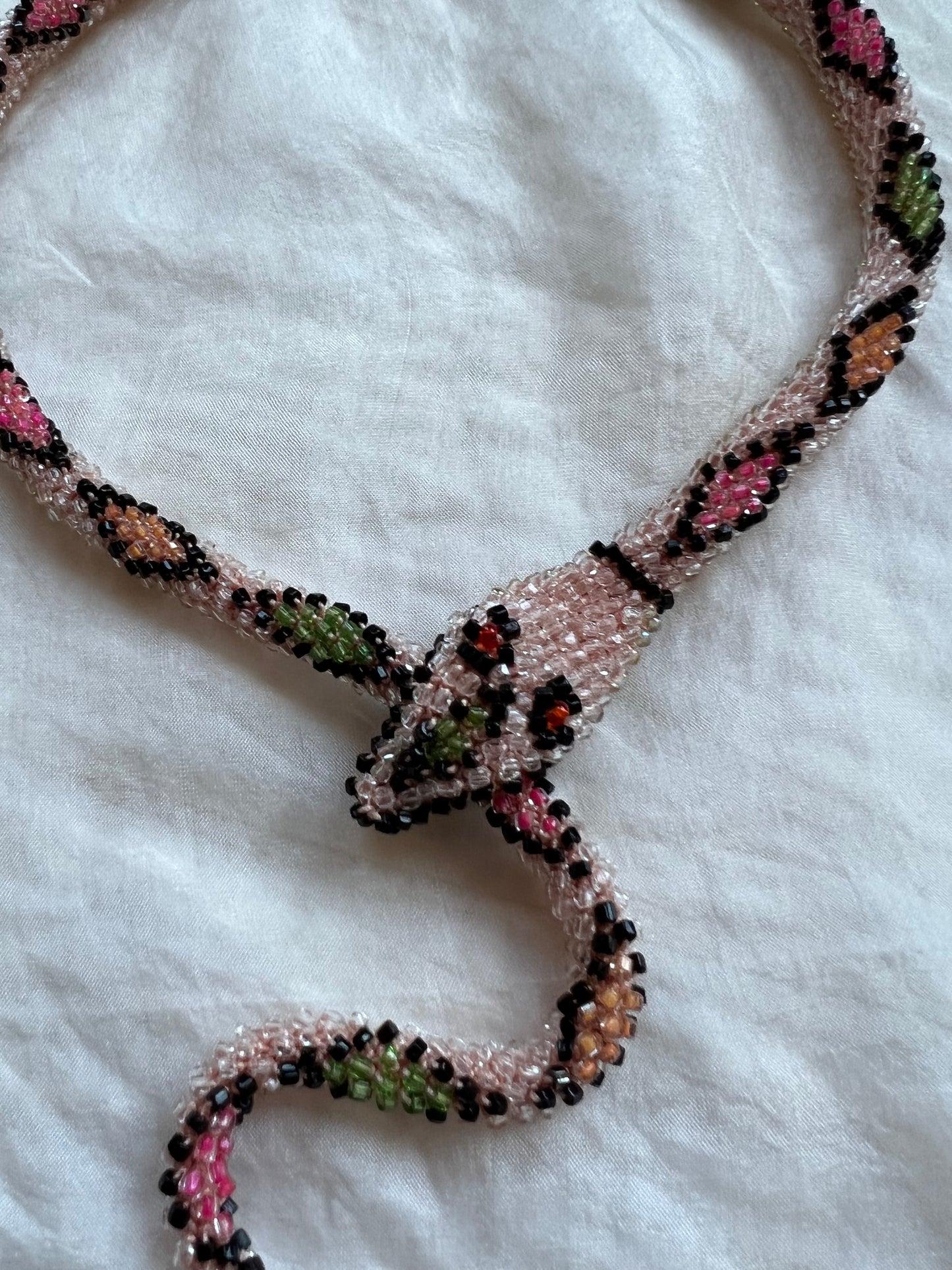 Bead Crochet Snake | Diamond Crystal Clear