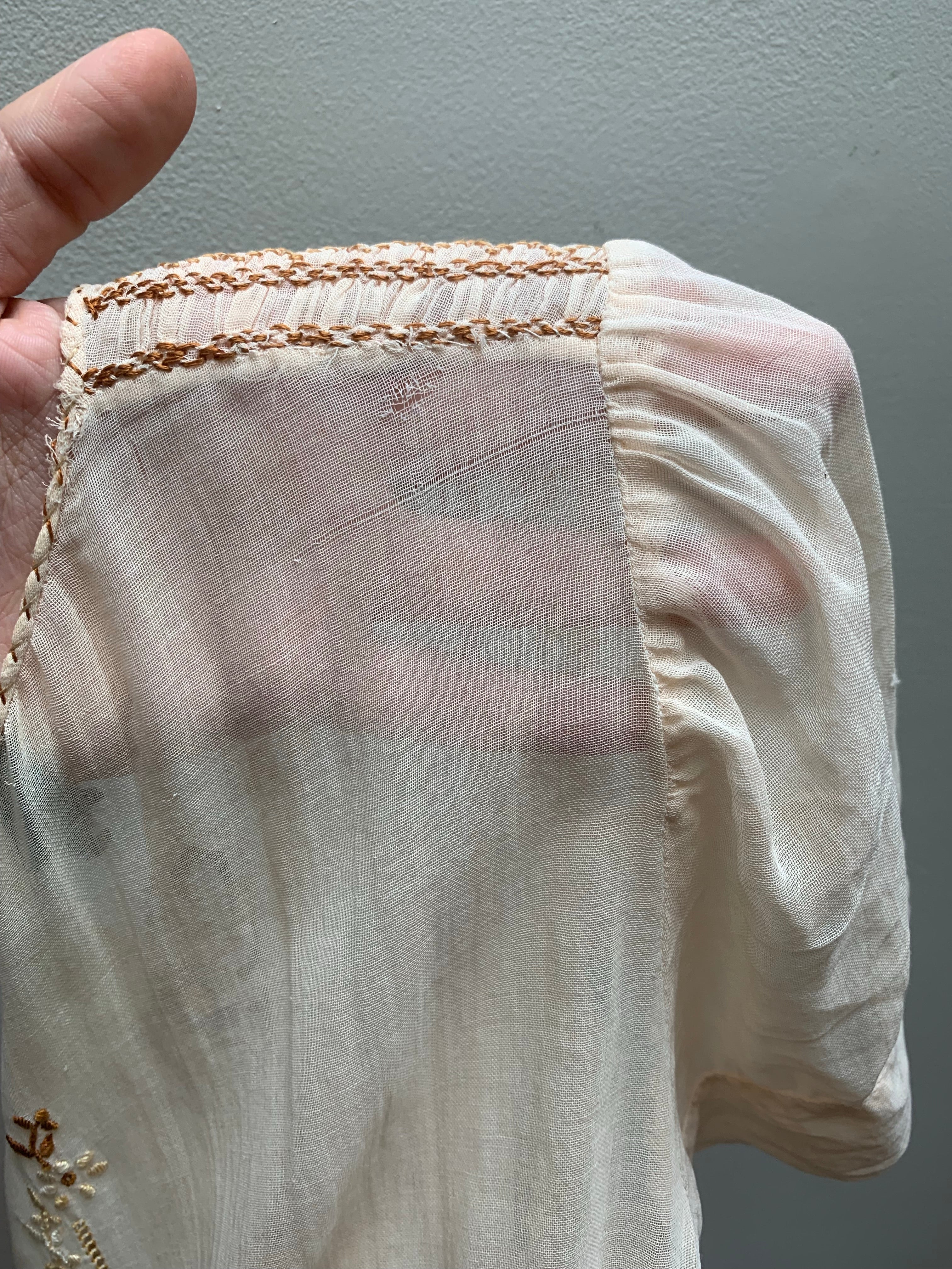 1920s Hungarian Crochet Linen Skirt - スカート