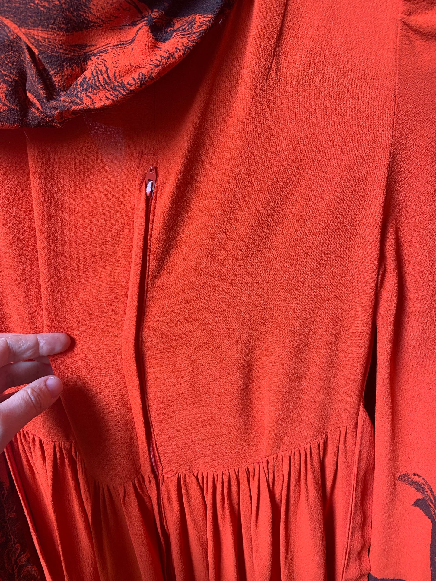 1970s Hooded Crepe Dress | Clementine