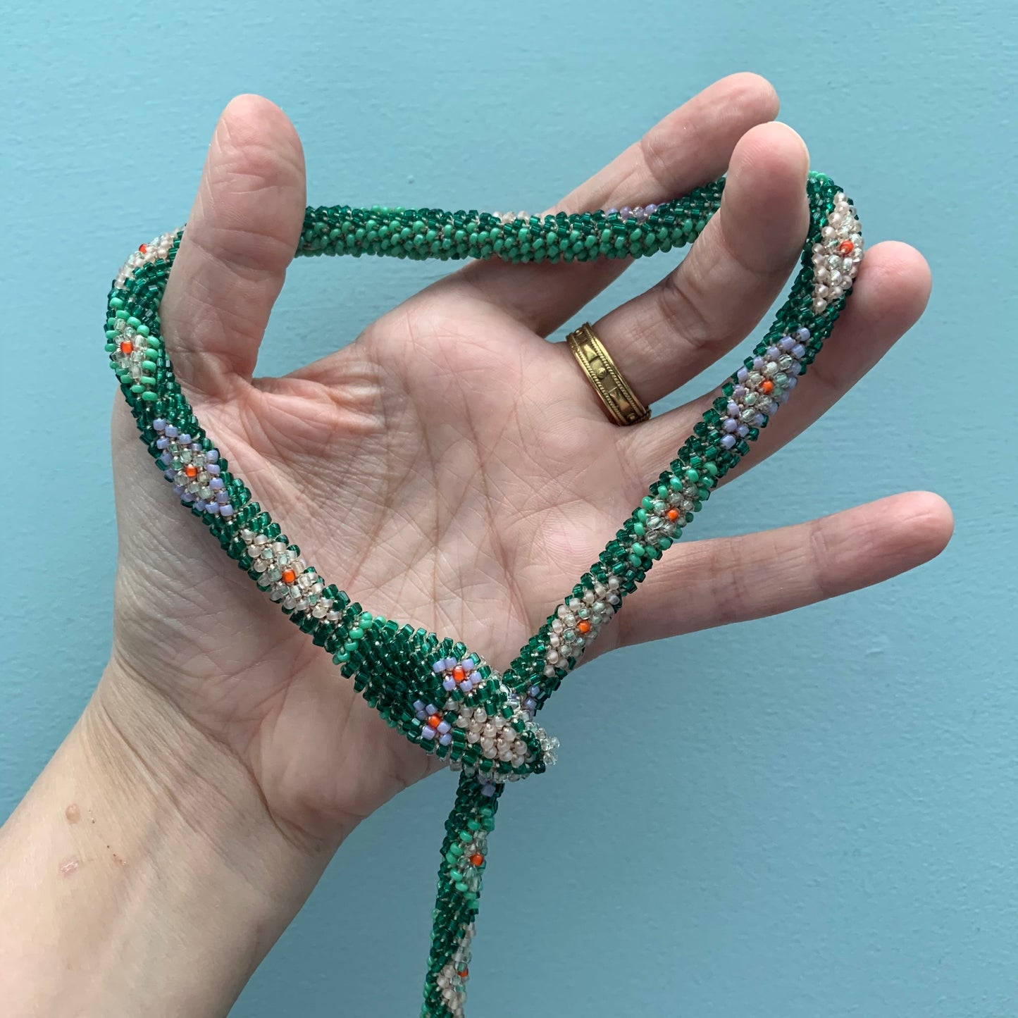 Custom Bead Crochet Snake