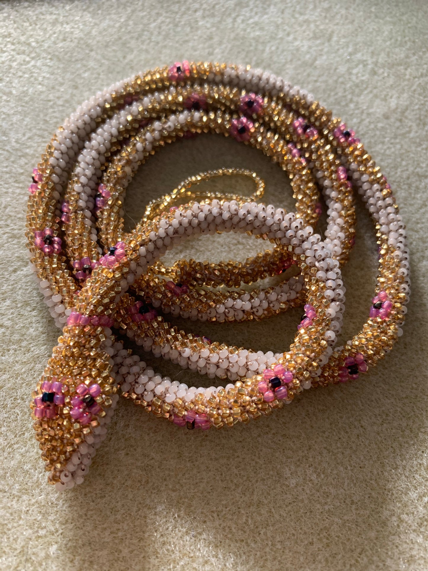 Custom Bead Crochet Snake Double Length