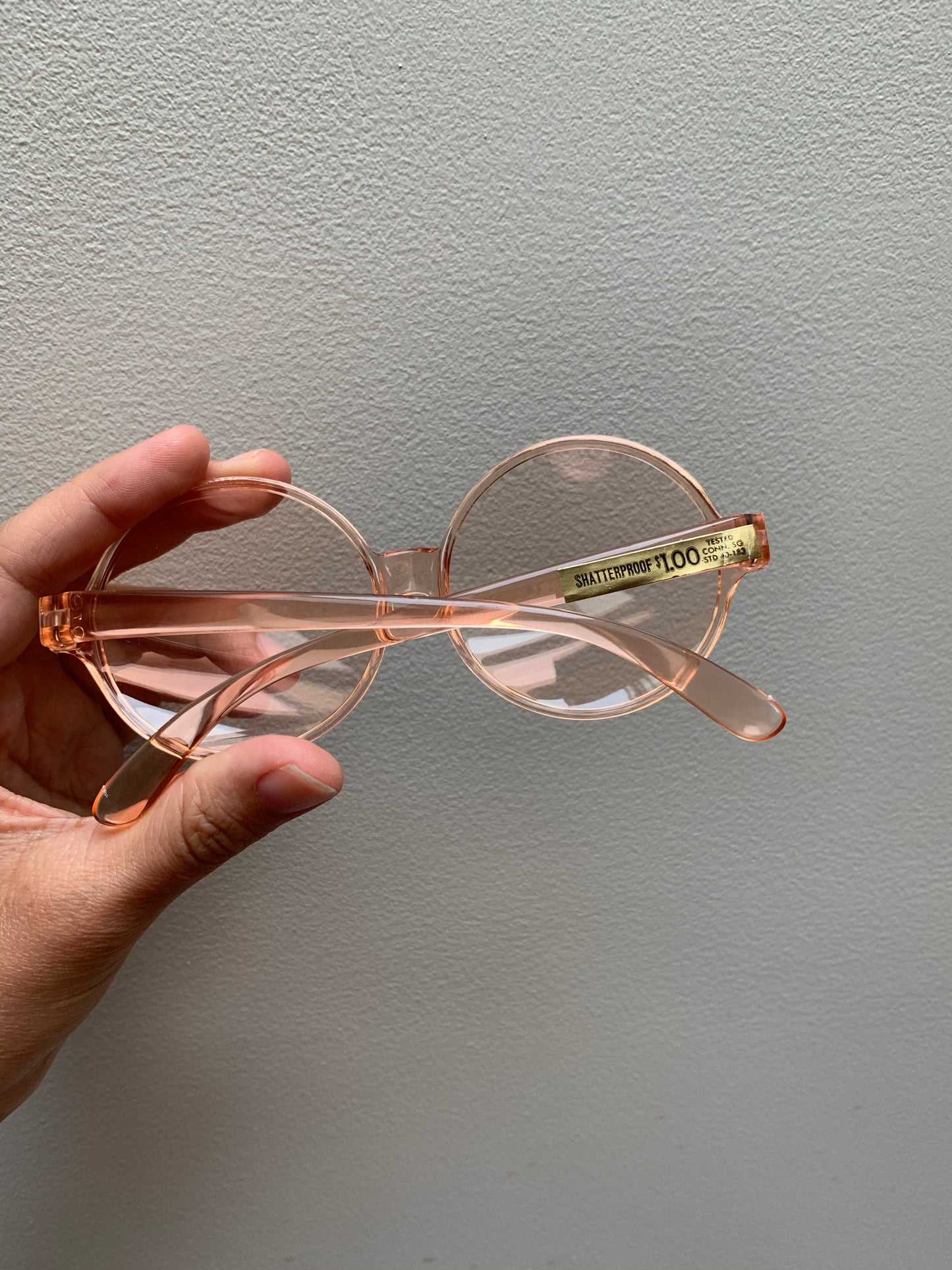1960s Round Translucent Sunglasses | Rose