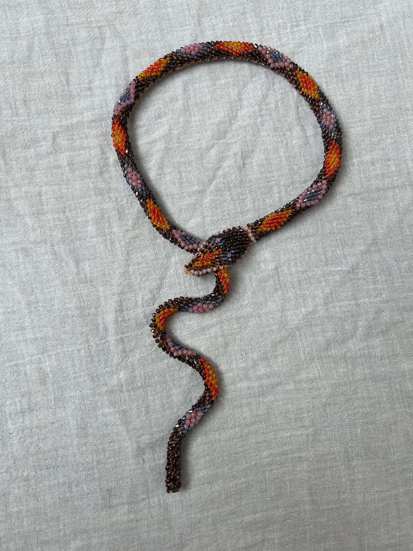 Bead Crochet Snake | Root Beer