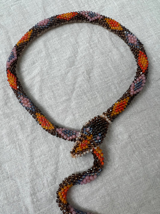 Bead Crochet Snake | Root Beer