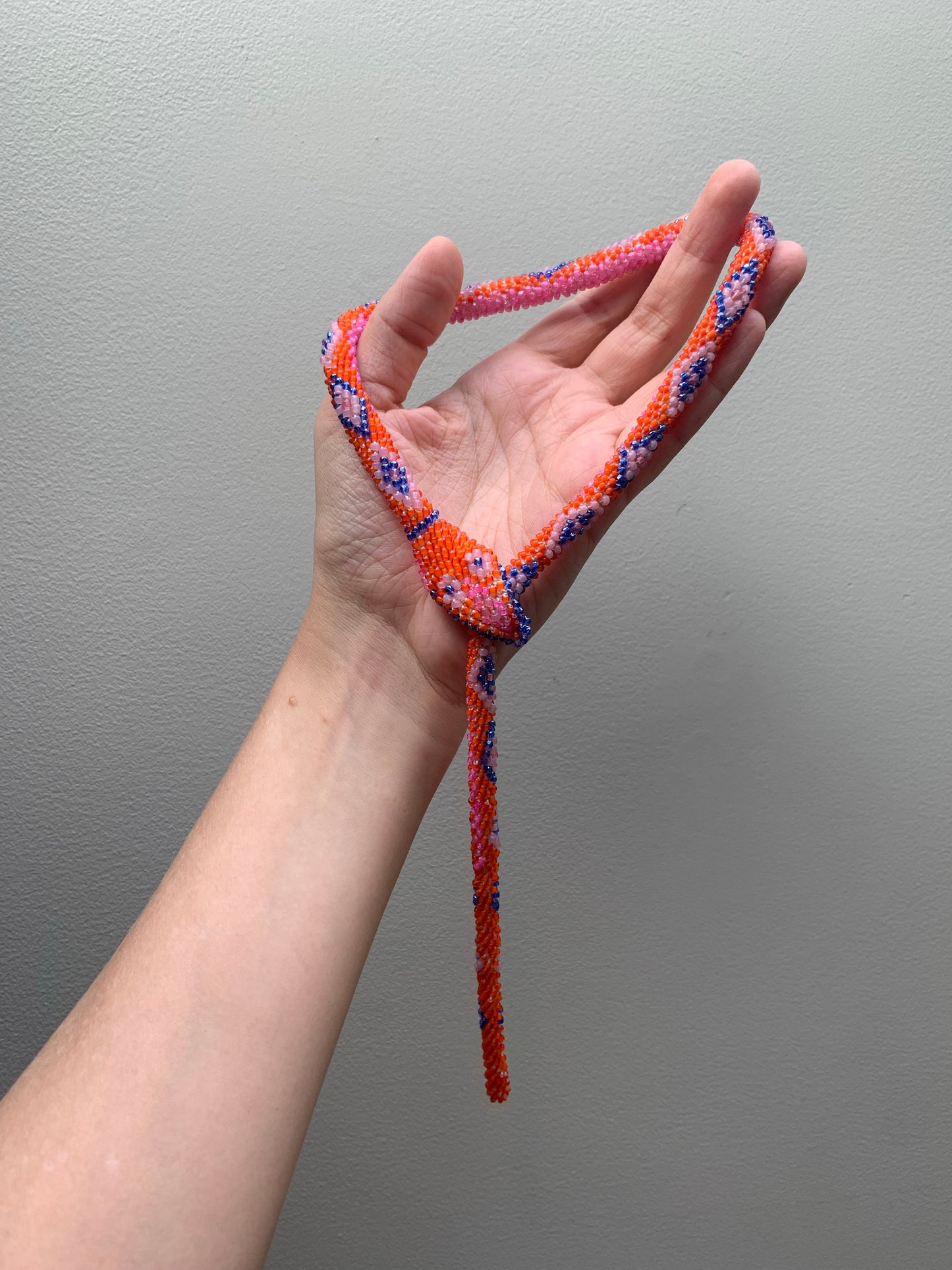 Bead Crochet Snake | Orange