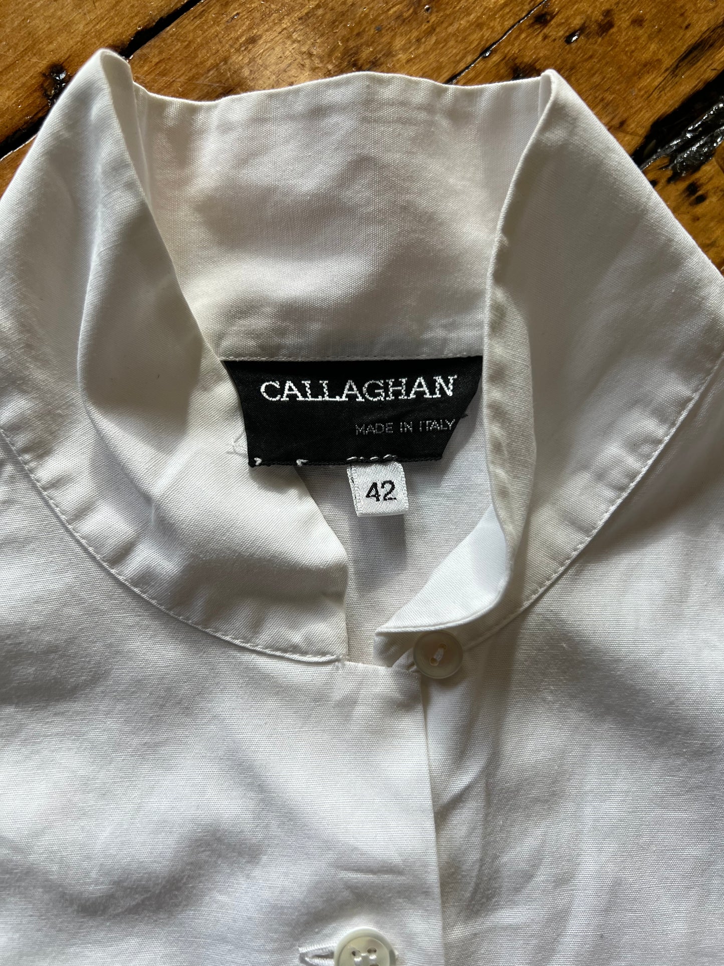 Cropped White Shirt | Romeo Gigli for Callaghan