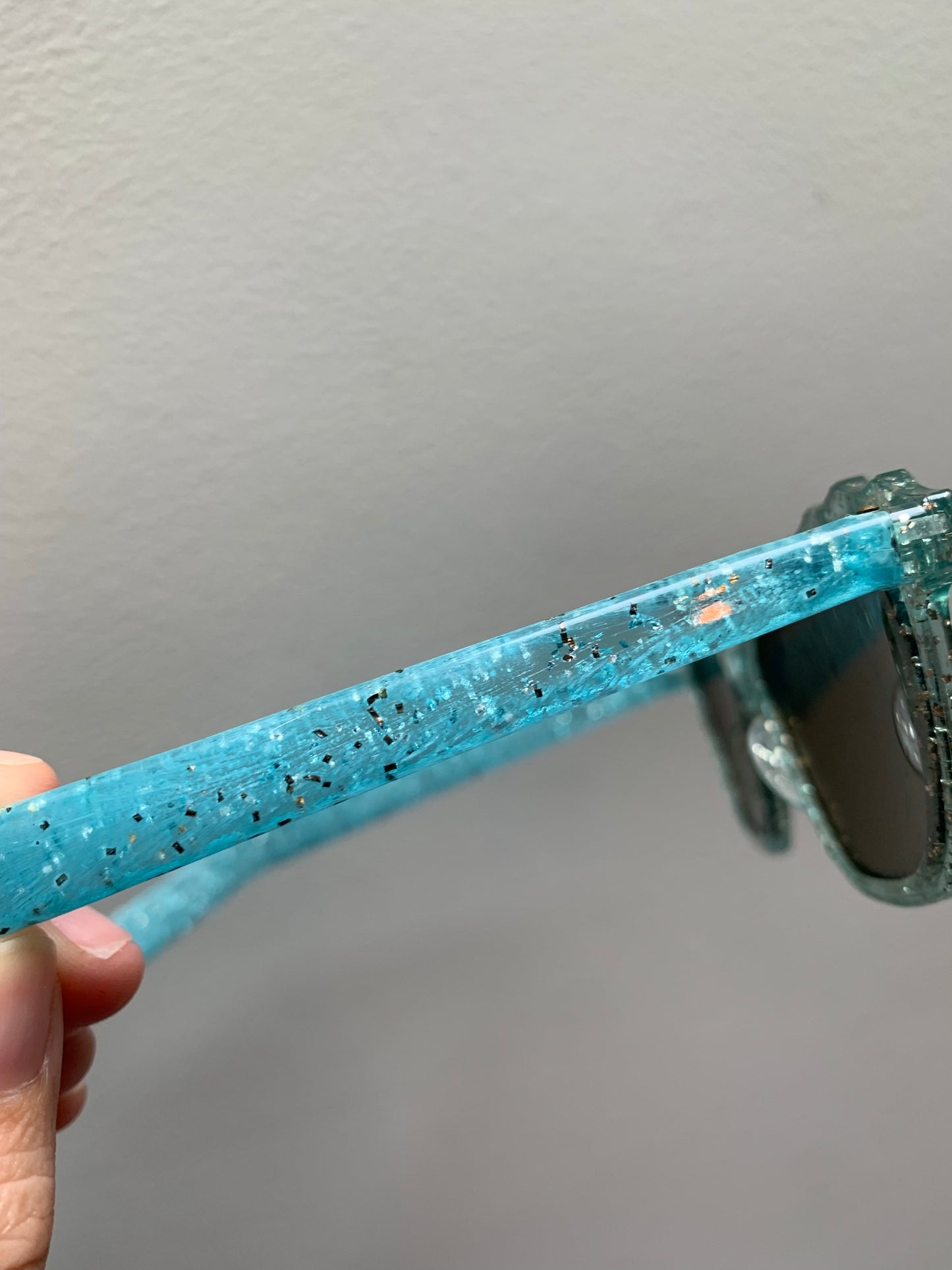 1950s Blue Glitter Sunglasses