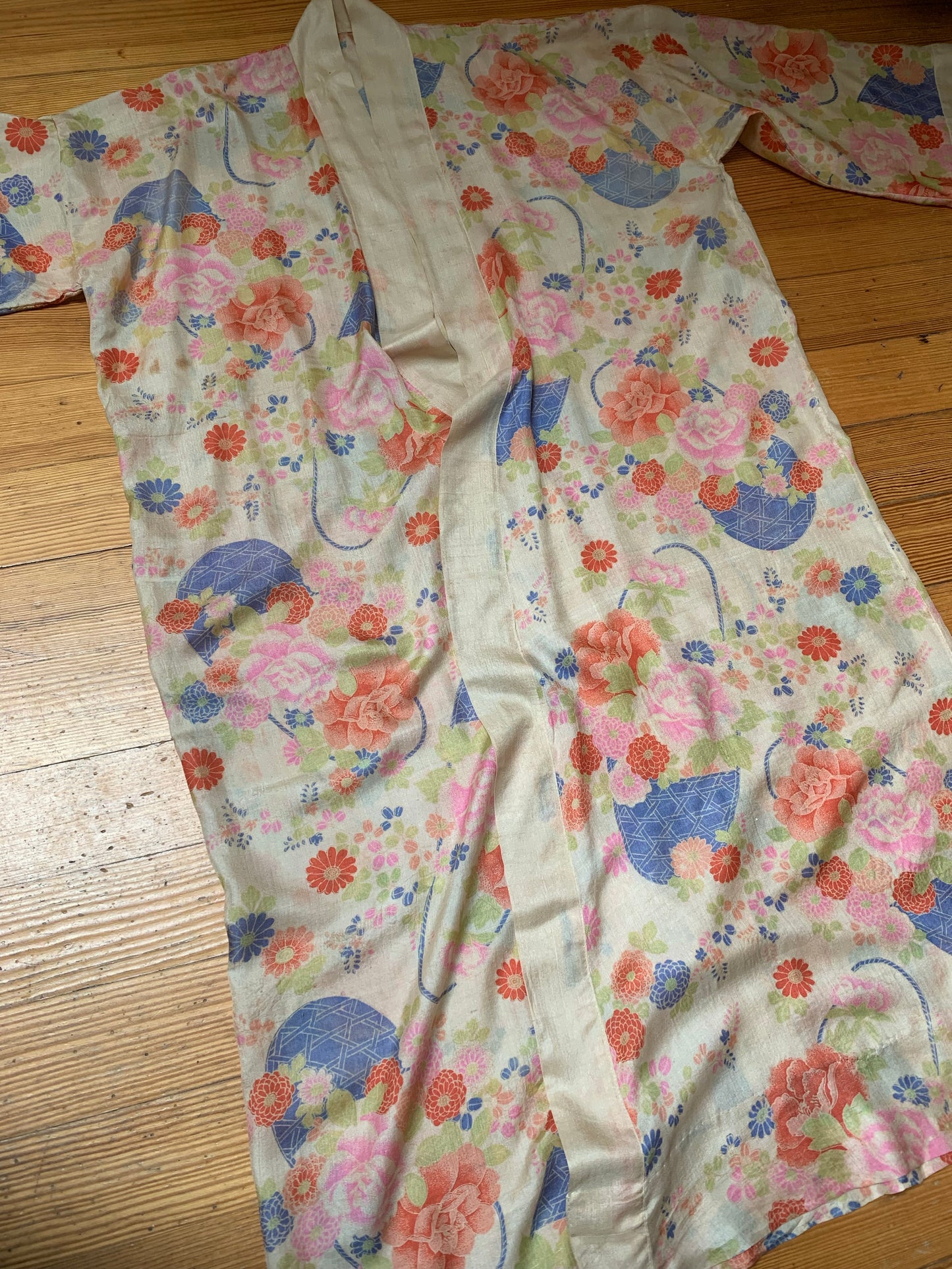 1920s Silk Pongee Robe