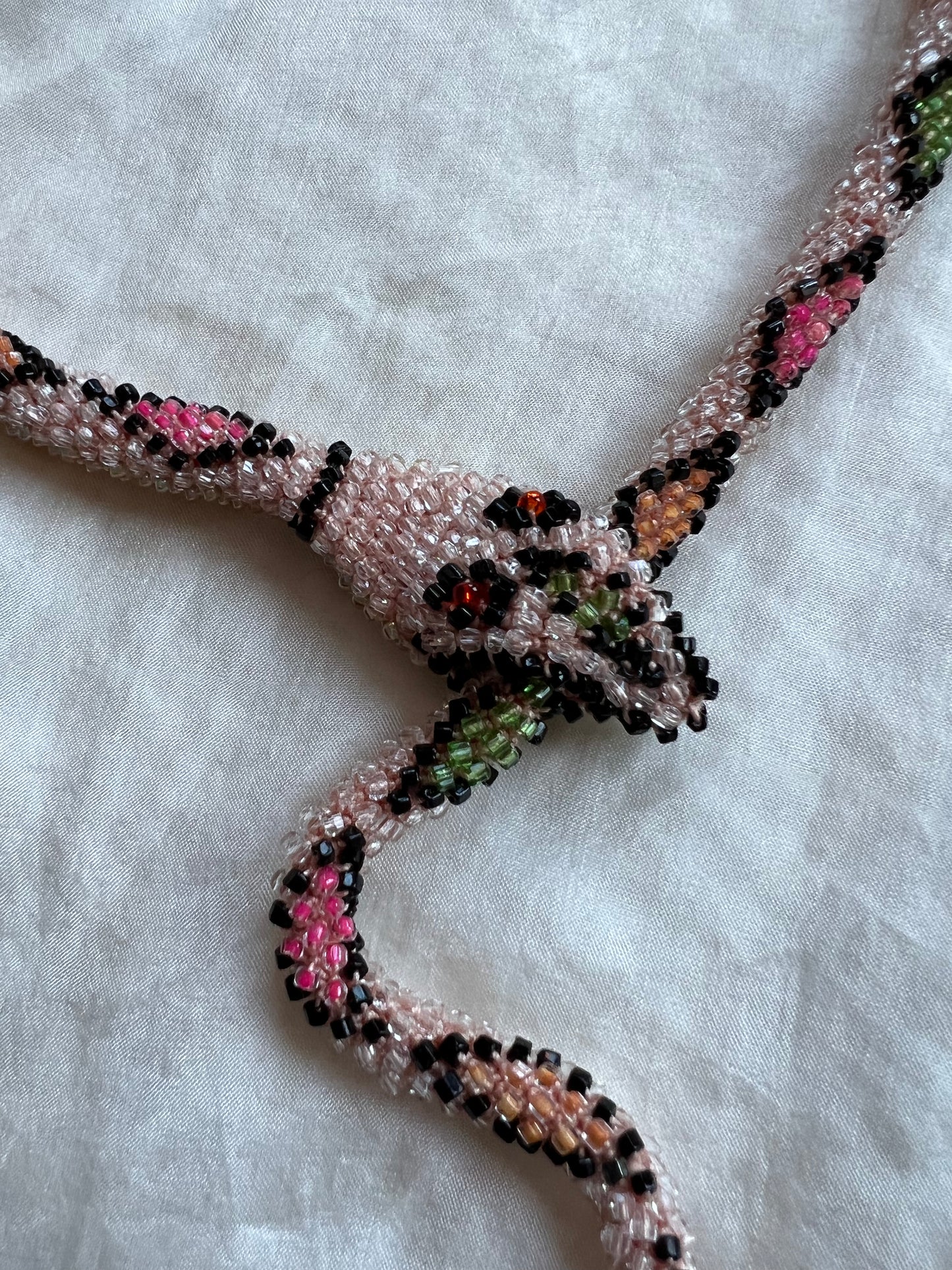 Bead Crochet Snake | Diamond Crystal Clear