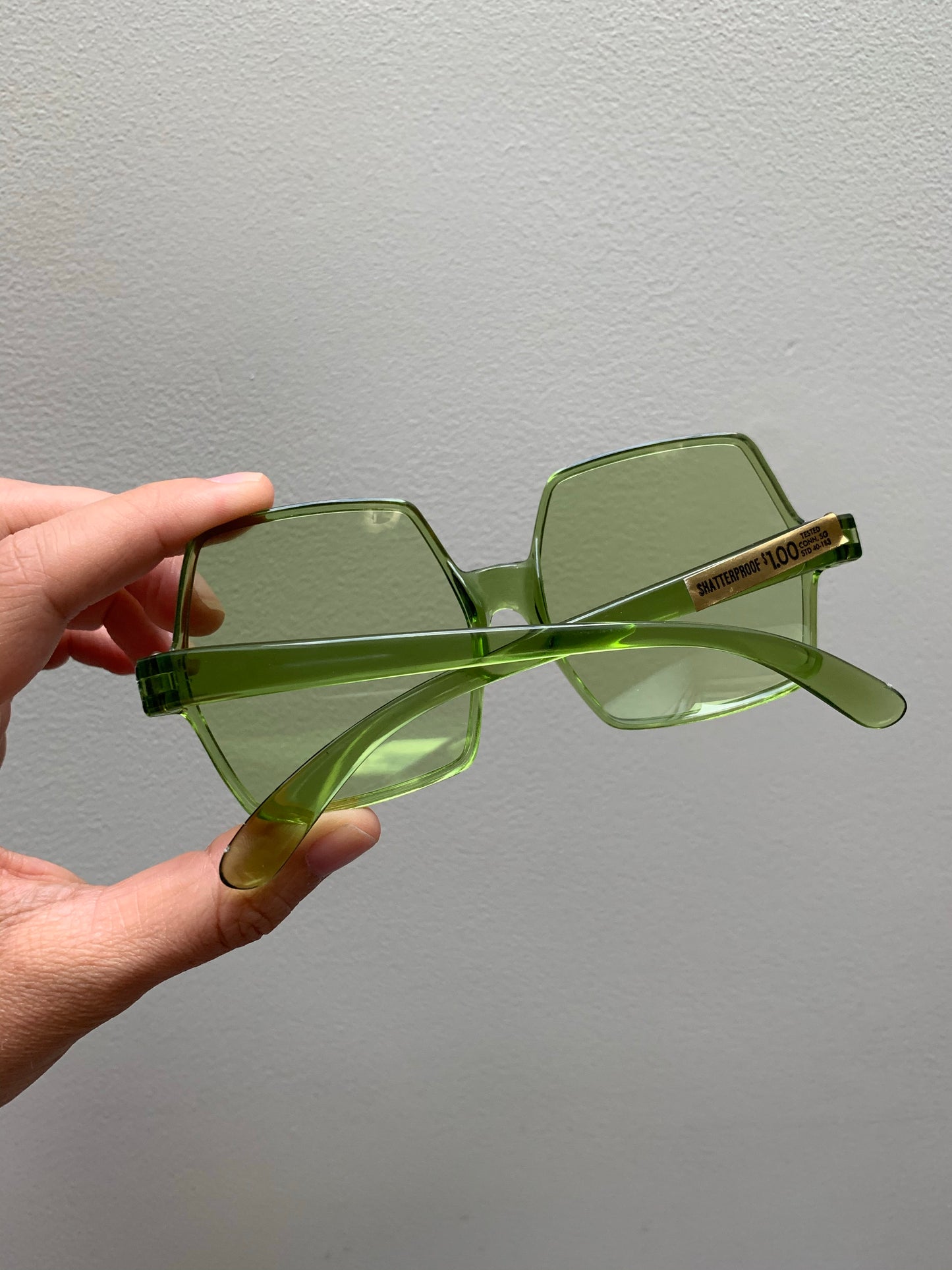 1970s Square Sunglasses | Green