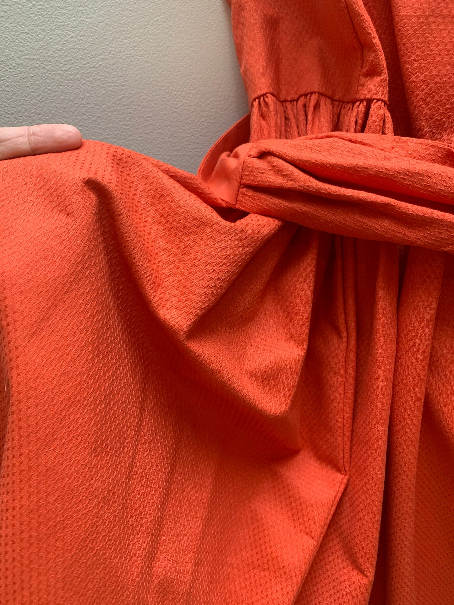 1990s Orange Cotton Sundress | Laura Ashley